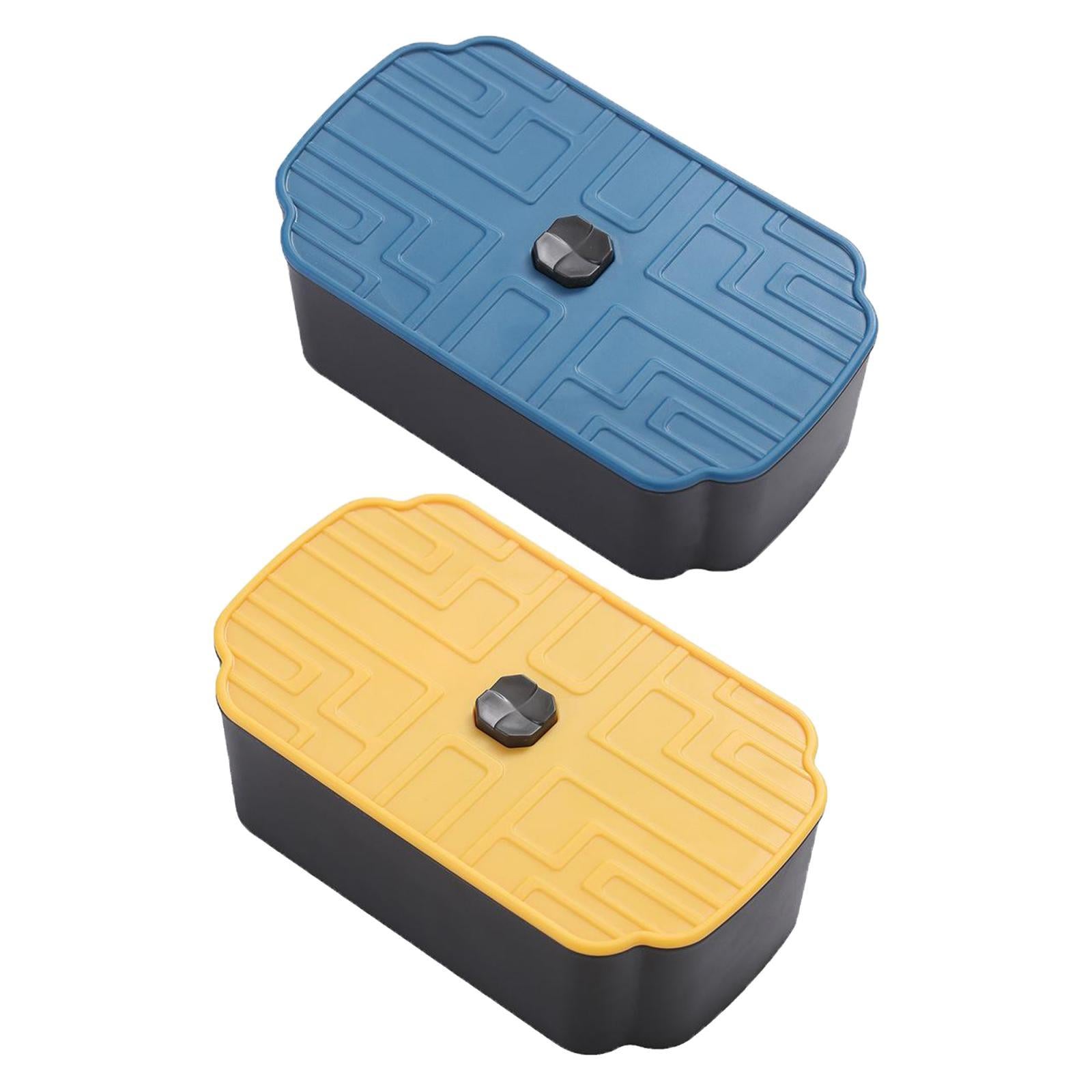 Sewing Storage Box Organizer Thread Measuring Tape Needles Thimble Blue