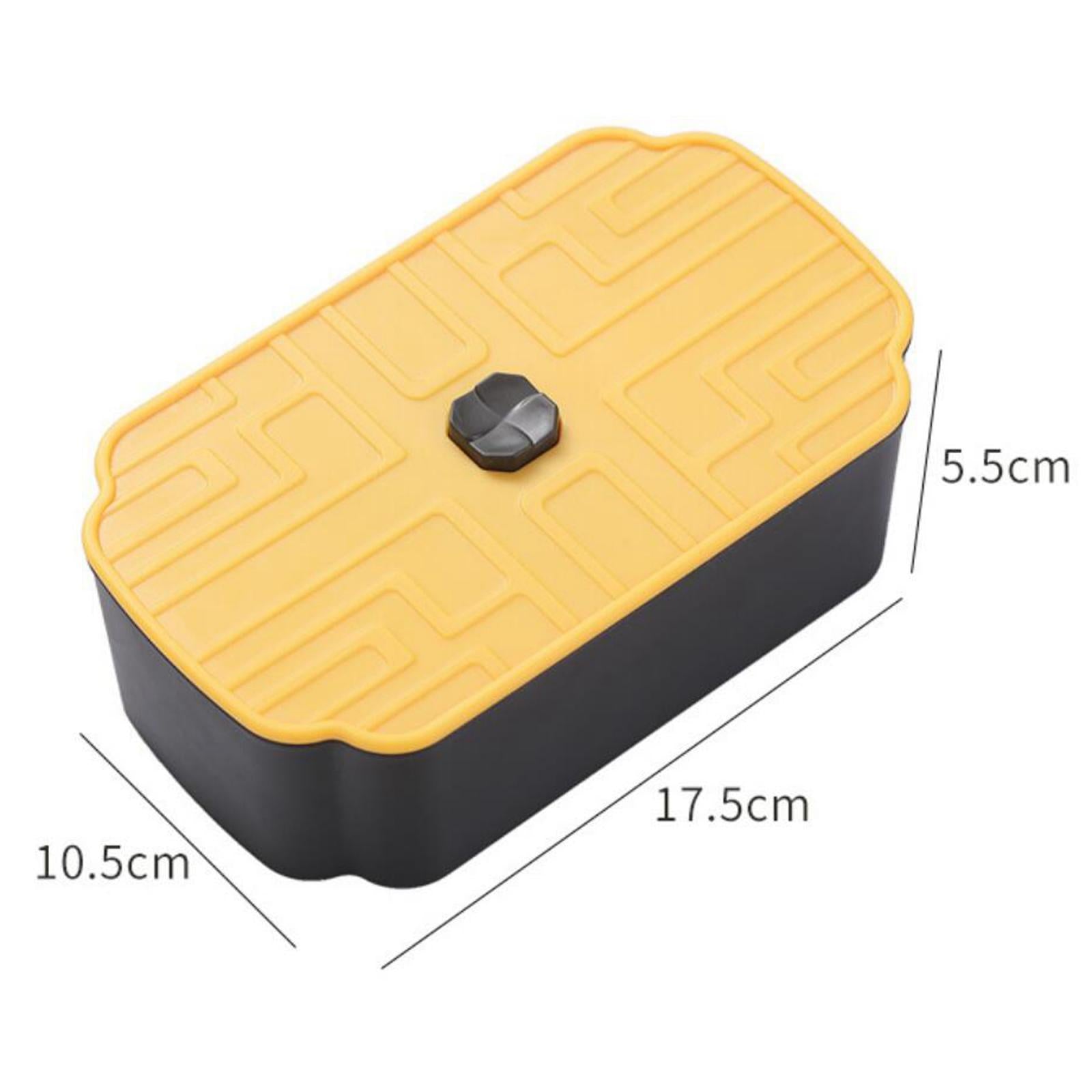 Sewing Storage Box Organizer Thread Measuring Tape Needles Thimble Yellow