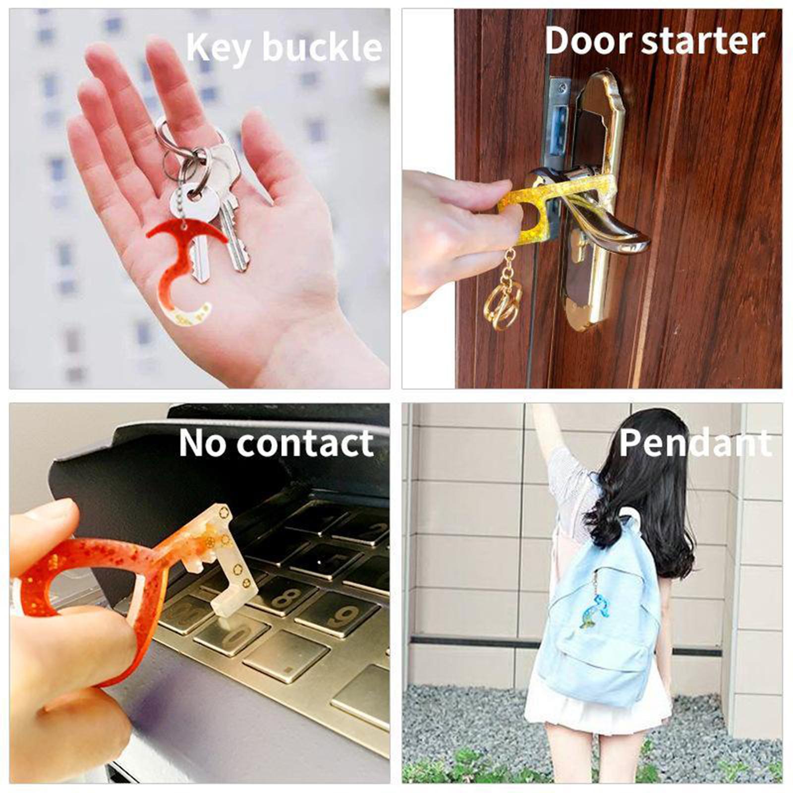No Touch Silicone Door Opener Button Pusher Casting Mold Epoxy Mould 4 in 1