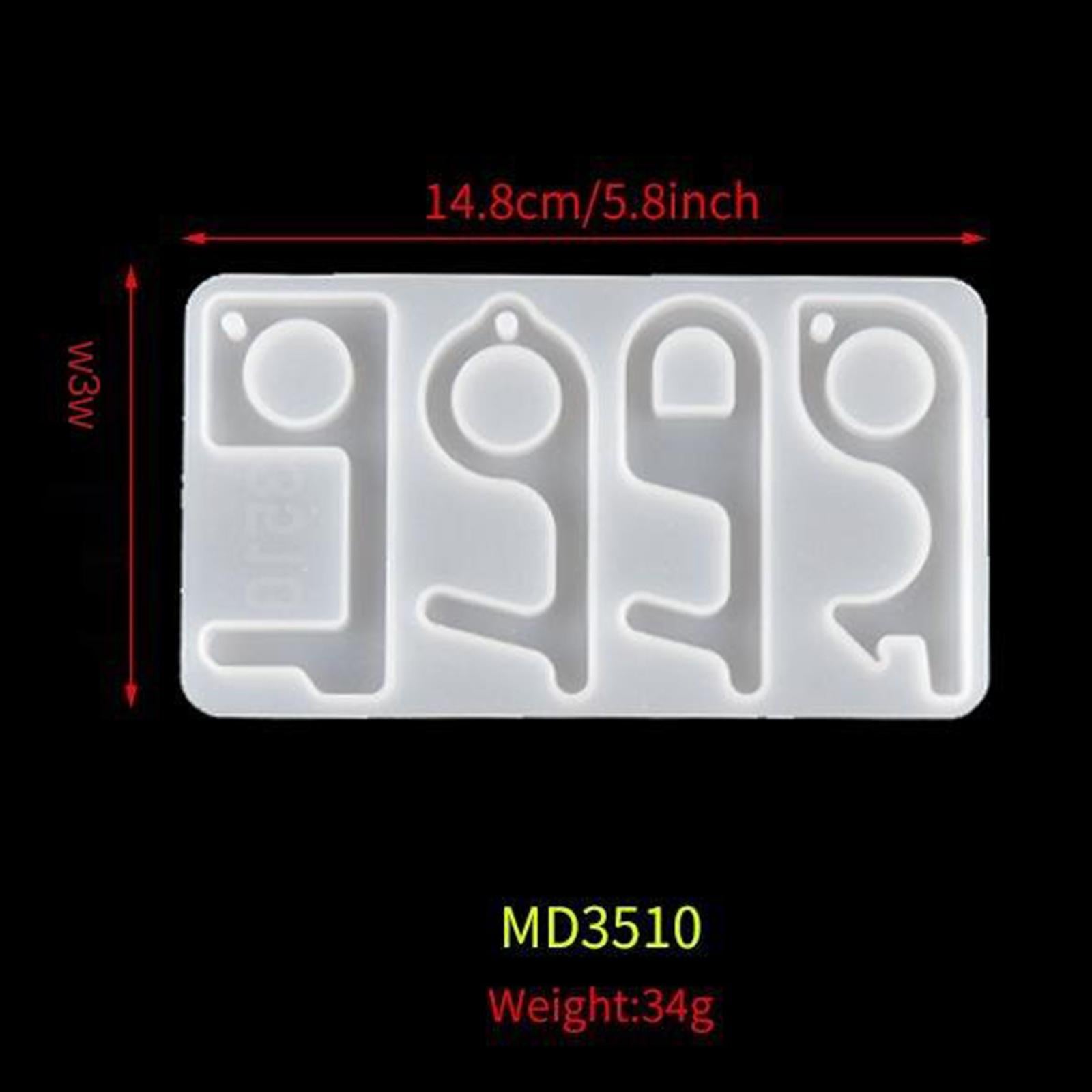 No Touch Silicone Door Opener Button Pusher Casting Mold Epoxy Mould 4 in 1