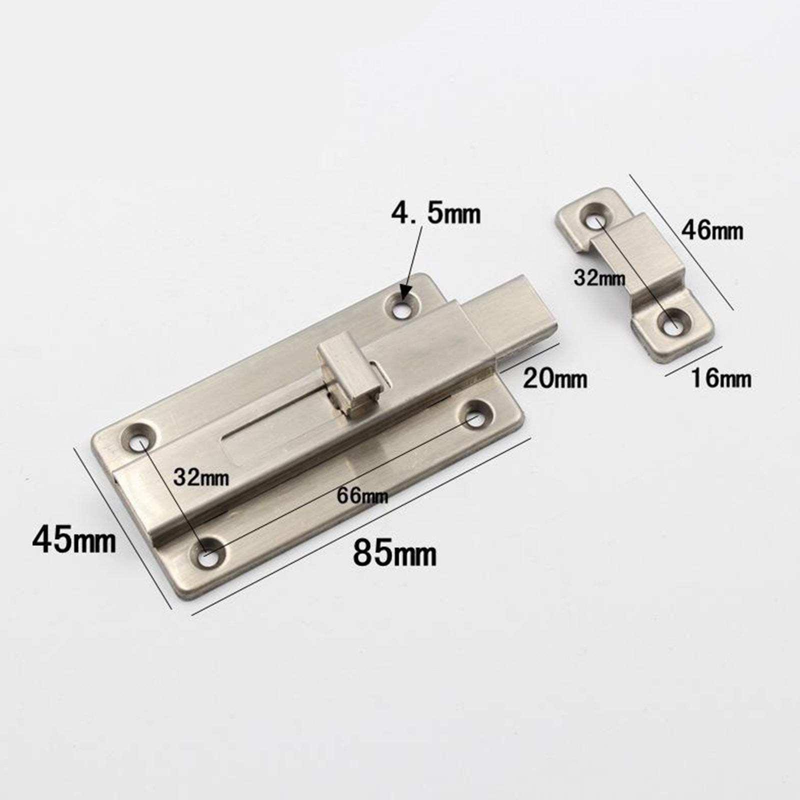Heavy Duty Door Security Slide Latch Lock with Screws 4inch