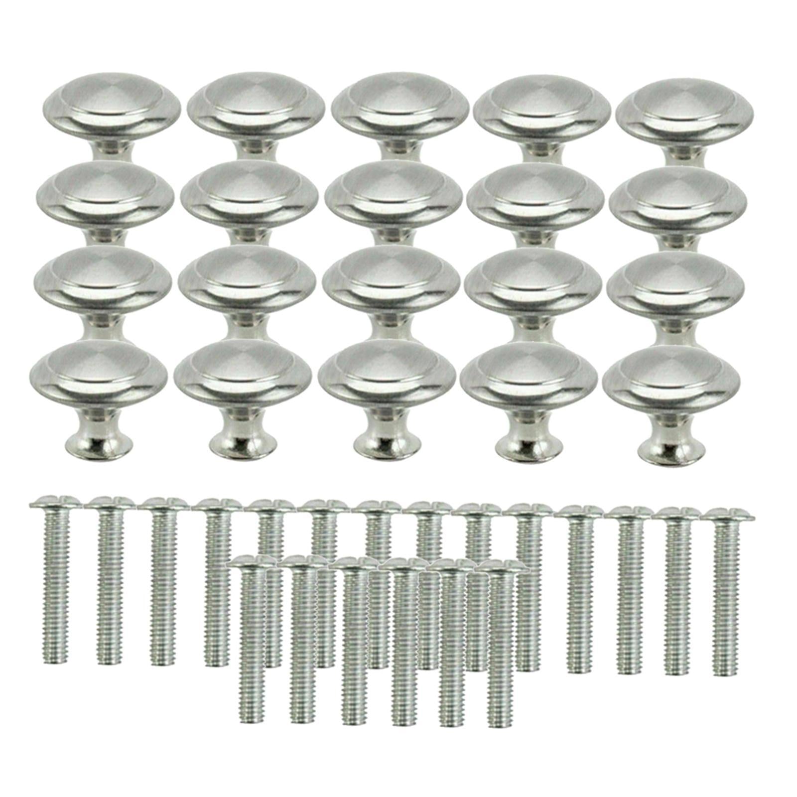 20x Door Knobs Cabinet Handles Cupboard Drawer Kitchen Stainless Steel DIY