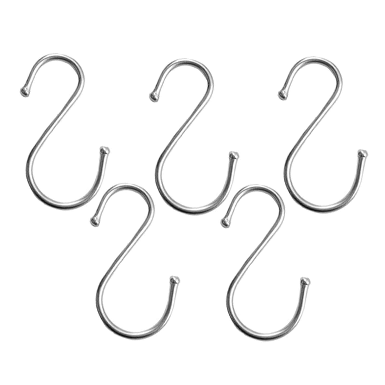 5pcs Stainless S Hooks Kitchen Meat Pan Utensil Clothes Hanger  80x18x28mm
