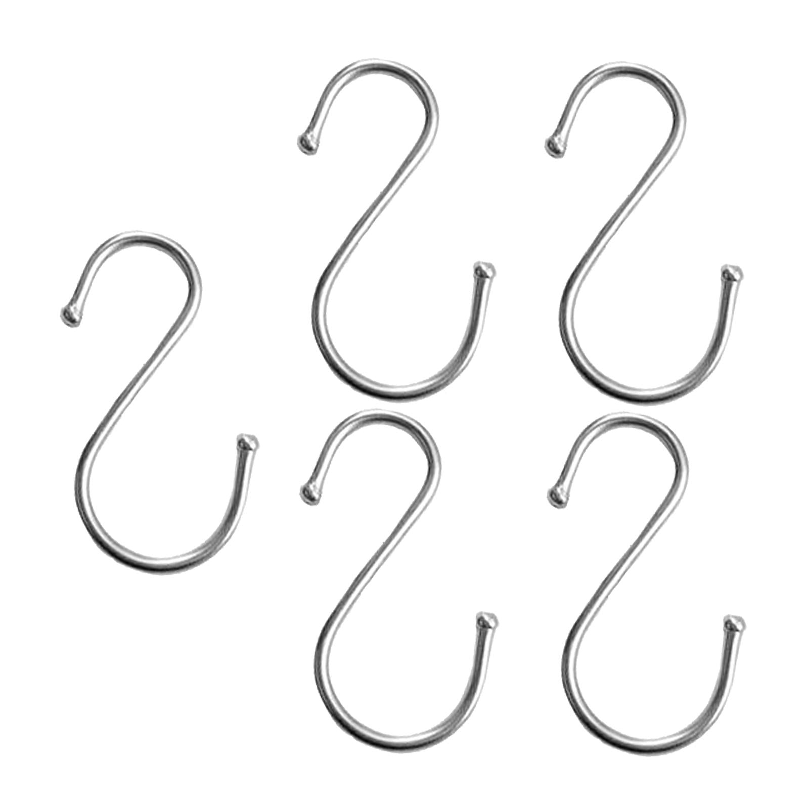 5pcs Stainless S Hooks Kitchen Meat Pan Utensil Clothes Hanger  80x18x28mm