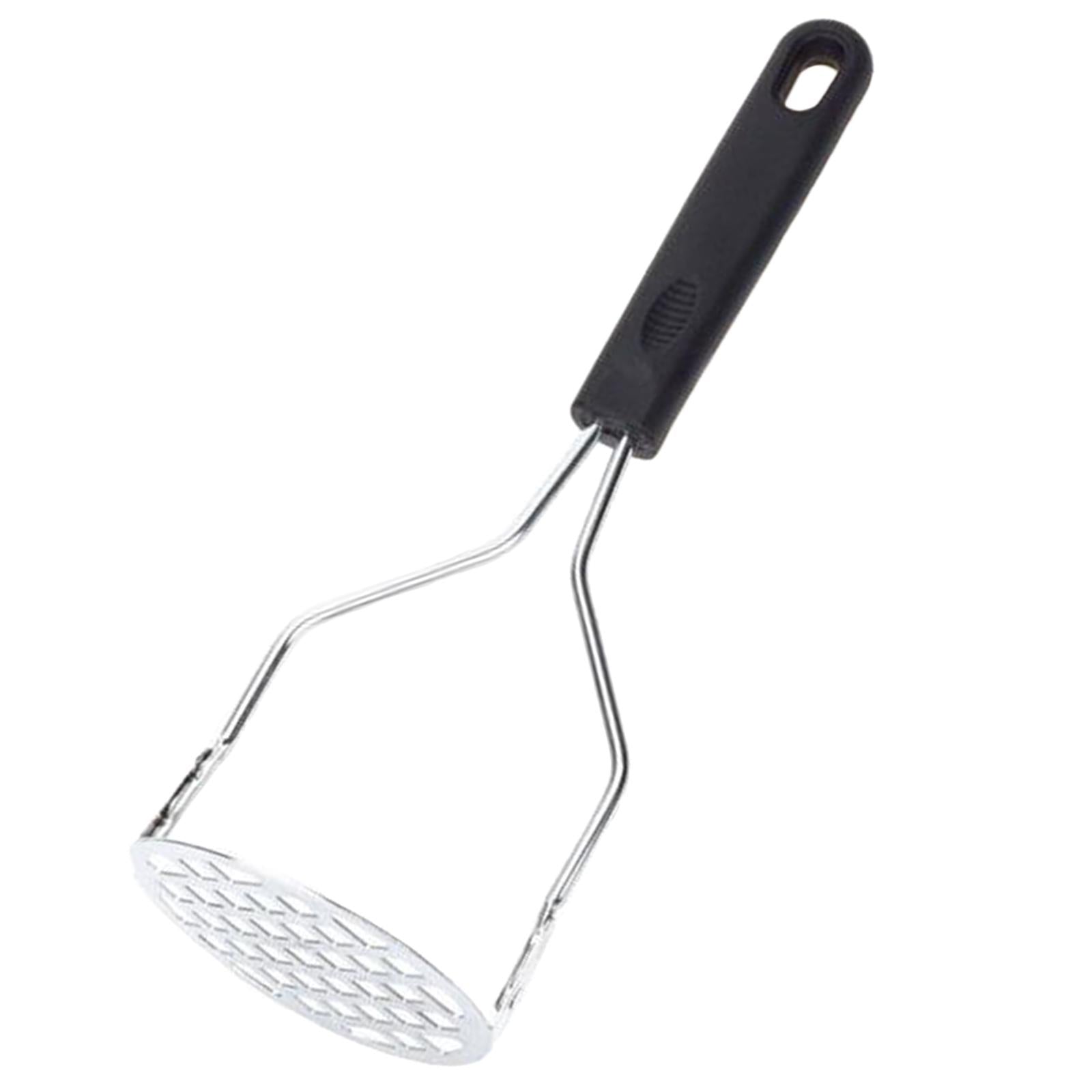 Potato Masher Stainless Steel for Tomato Vegetable Hand-Mashed Black