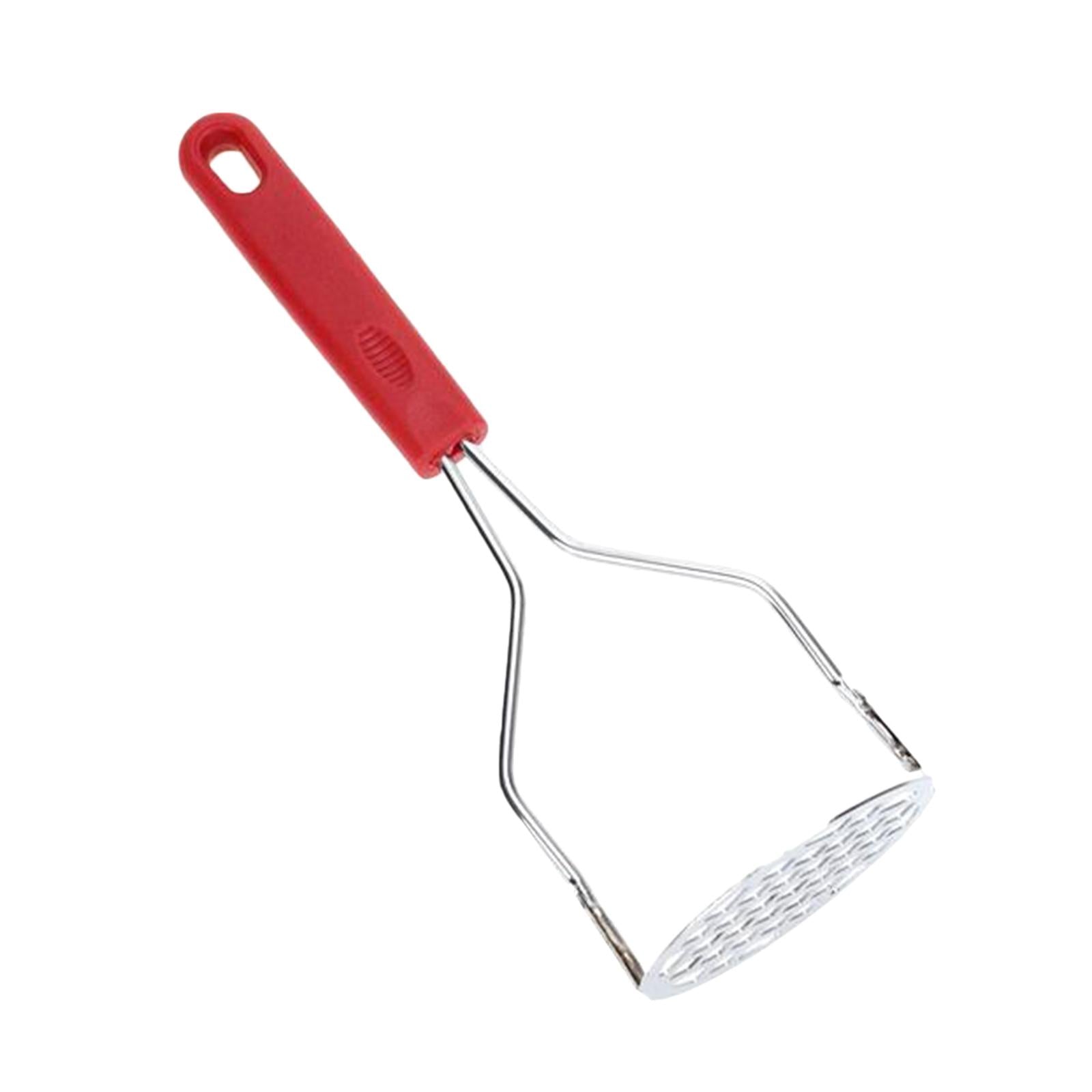 Potato Masher Stainless Steel for Tomato Vegetable Hand-Mashed Red