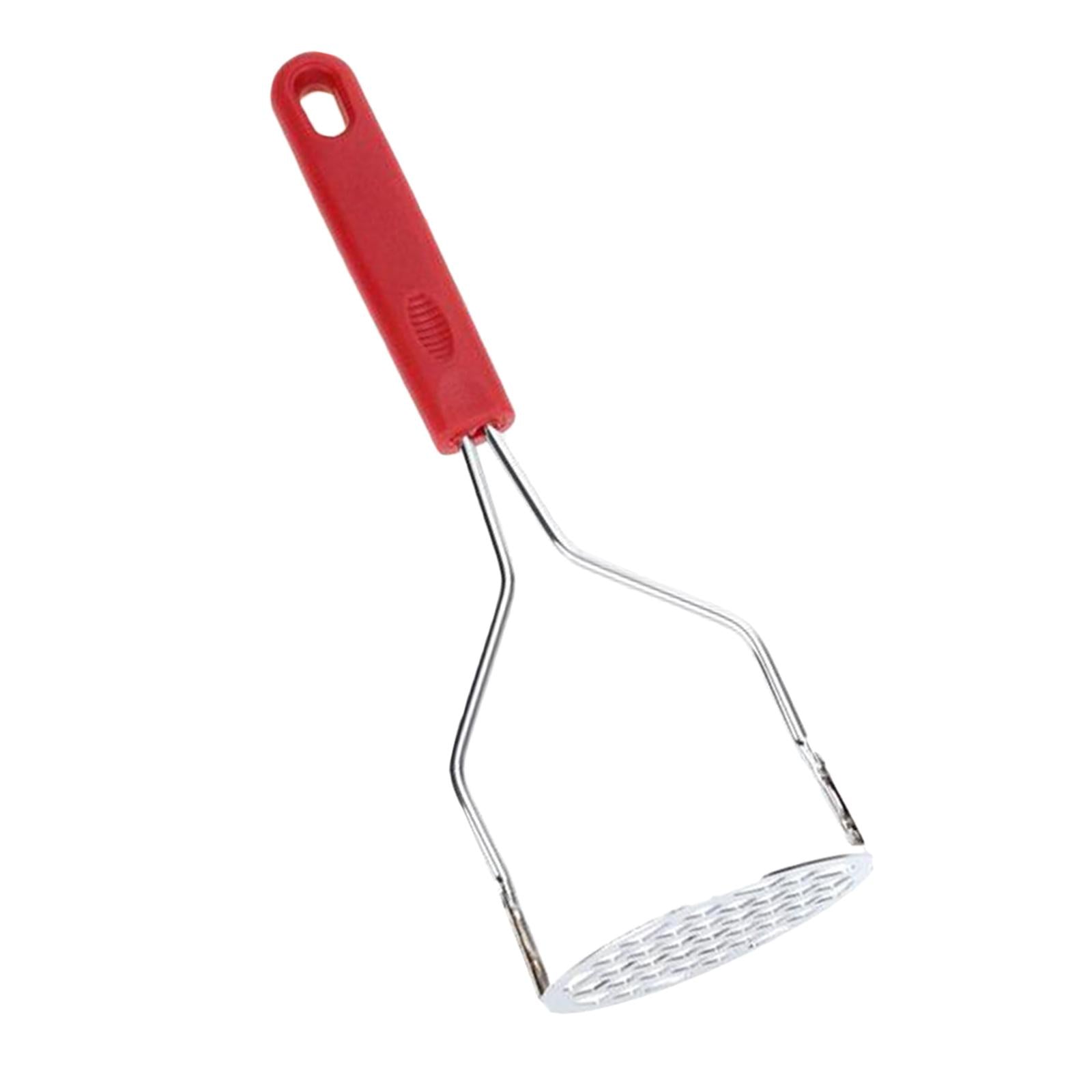Potato Masher Stainless Steel for Tomato Vegetable Hand-Mashed Red
