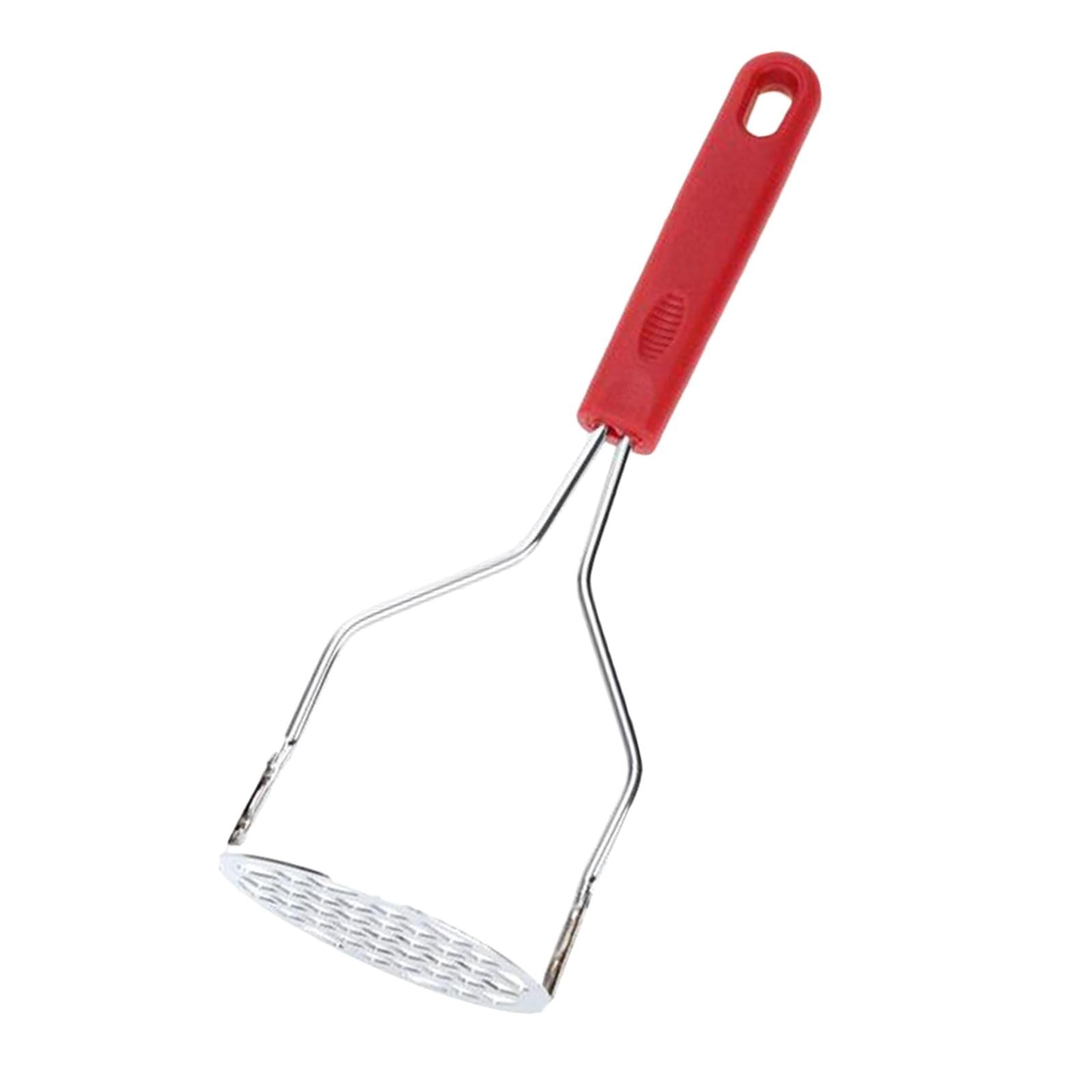 Potato Masher Stainless Steel for Tomato Vegetable Hand-Mashed Red
