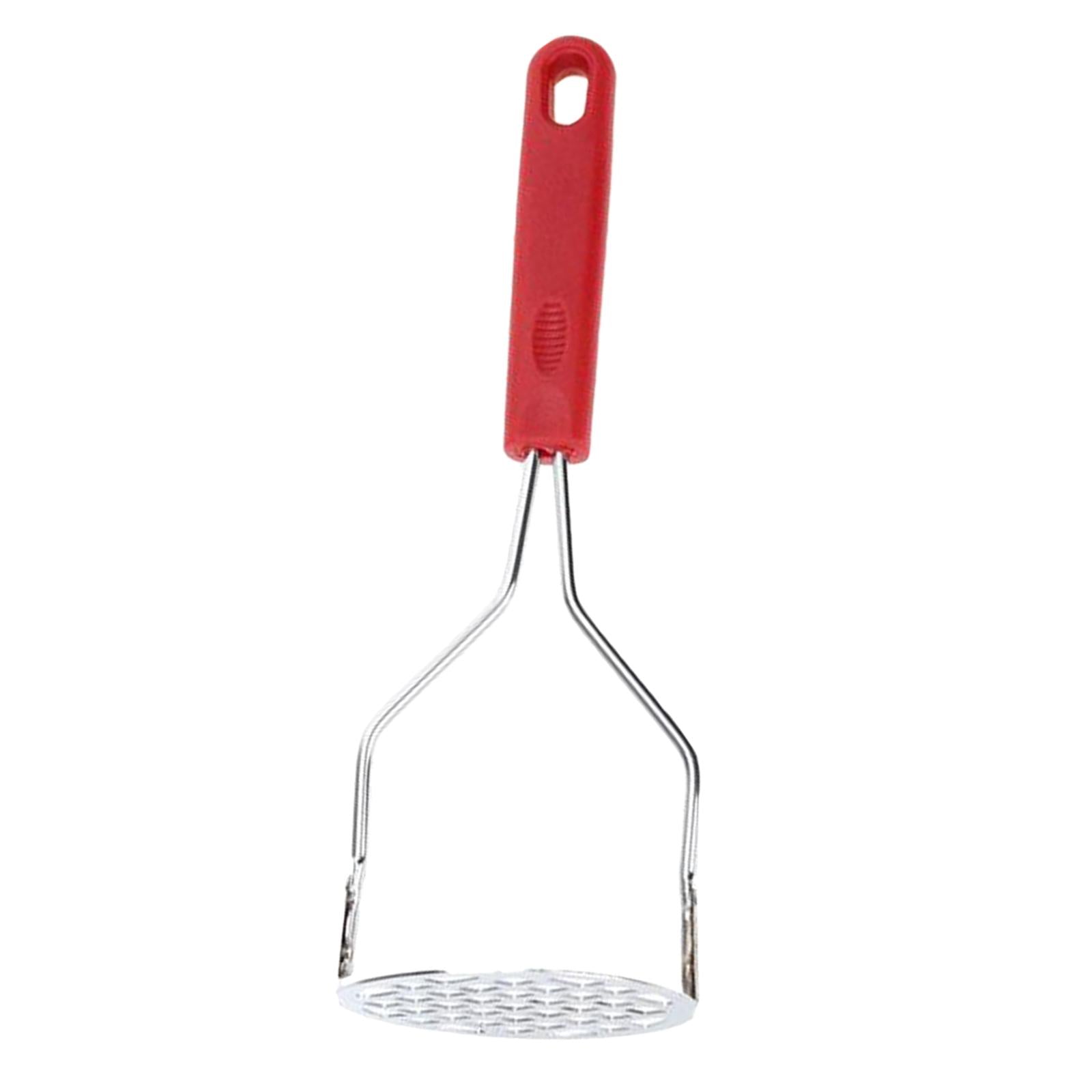 Potato Masher Stainless Steel for Tomato Vegetable Hand-Mashed Red
