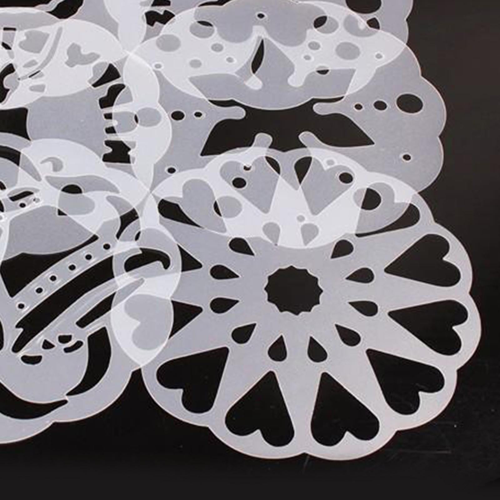 6PCS/Set Plastic Cake Stencils Flower Birthday Cake Mold Decorating Tool DIY