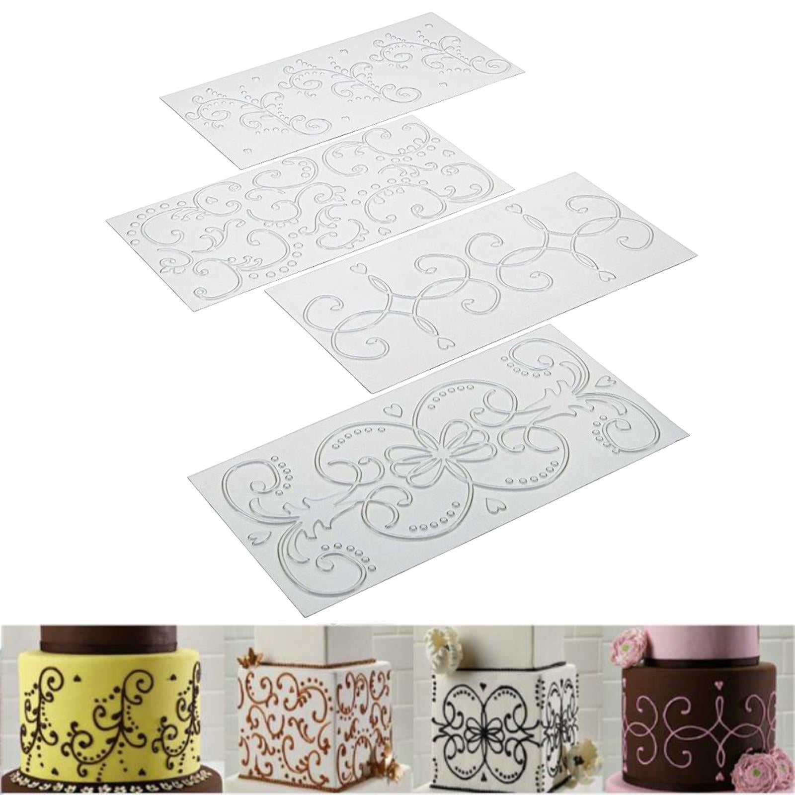 DIY Cake Fondant Impression Mat Cake Border Decorating Tools Rattan Pattern