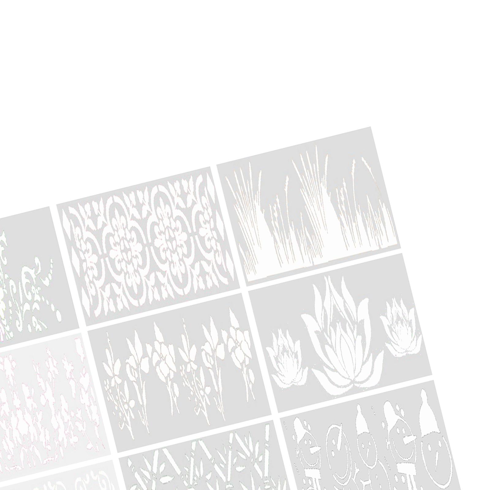 9Pcs DIY Silicone Cake Lace Decoration Moulds Embosser Mat Mold