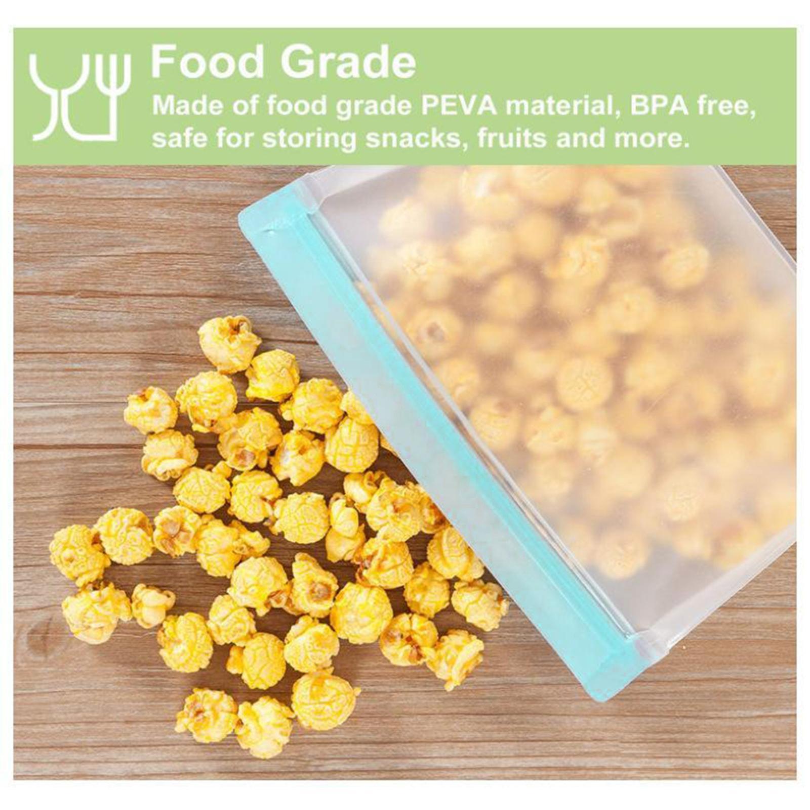 3x Food Storage Fresh Bag PEVA Meat Fruits BPA Free Freezer Container S