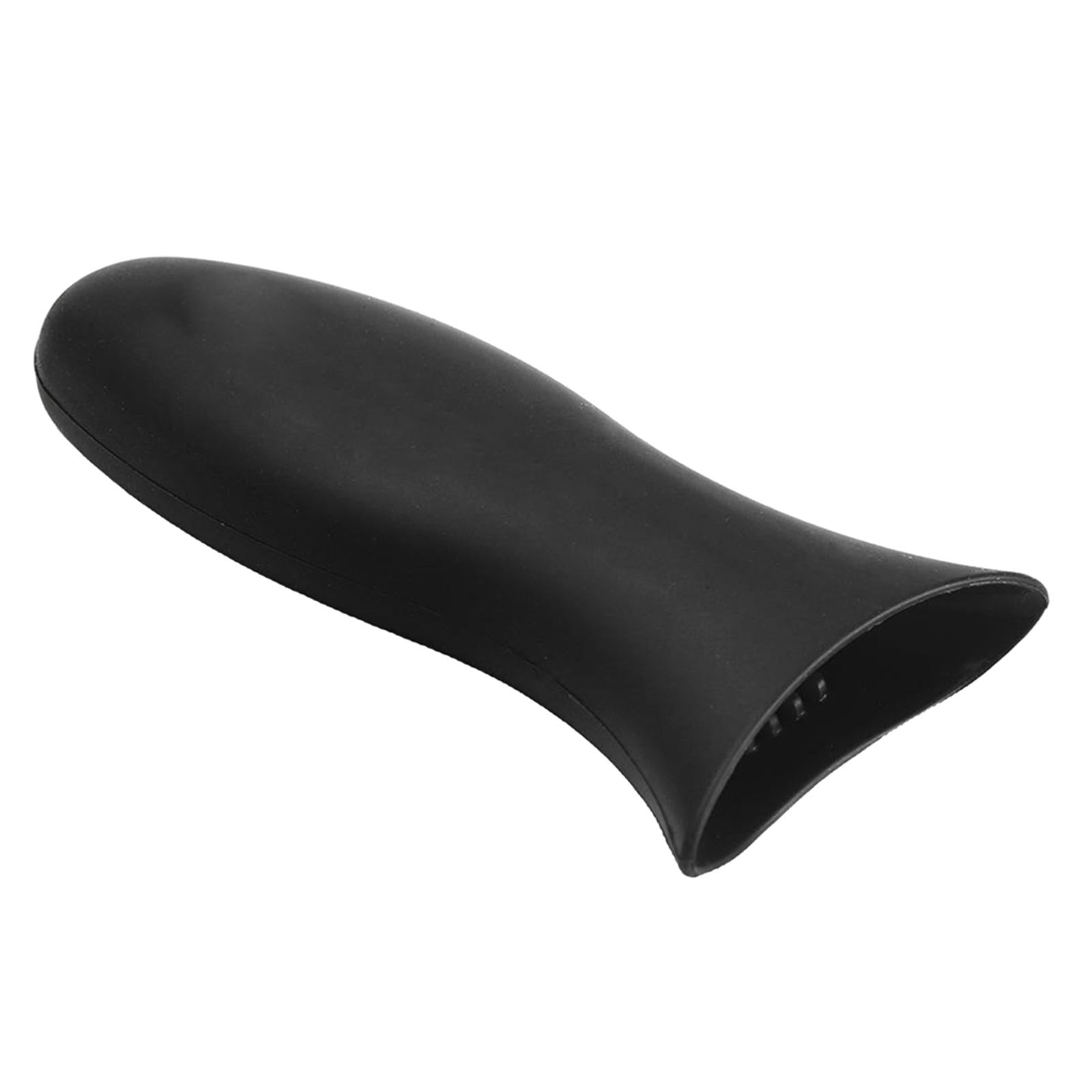 3Pcs Silicone Hot Skillet Handle Cover Holder Heat Resistant Removable Black
