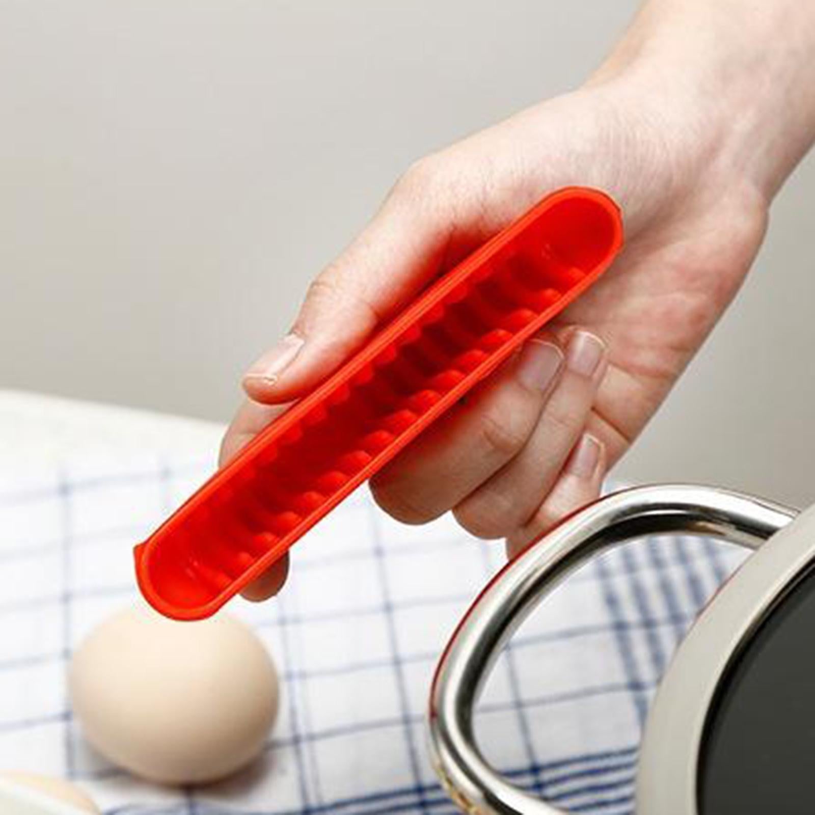 3Pcs Silicone Hot Skillet Handle Cover Holder Heat Resistant Removable Black