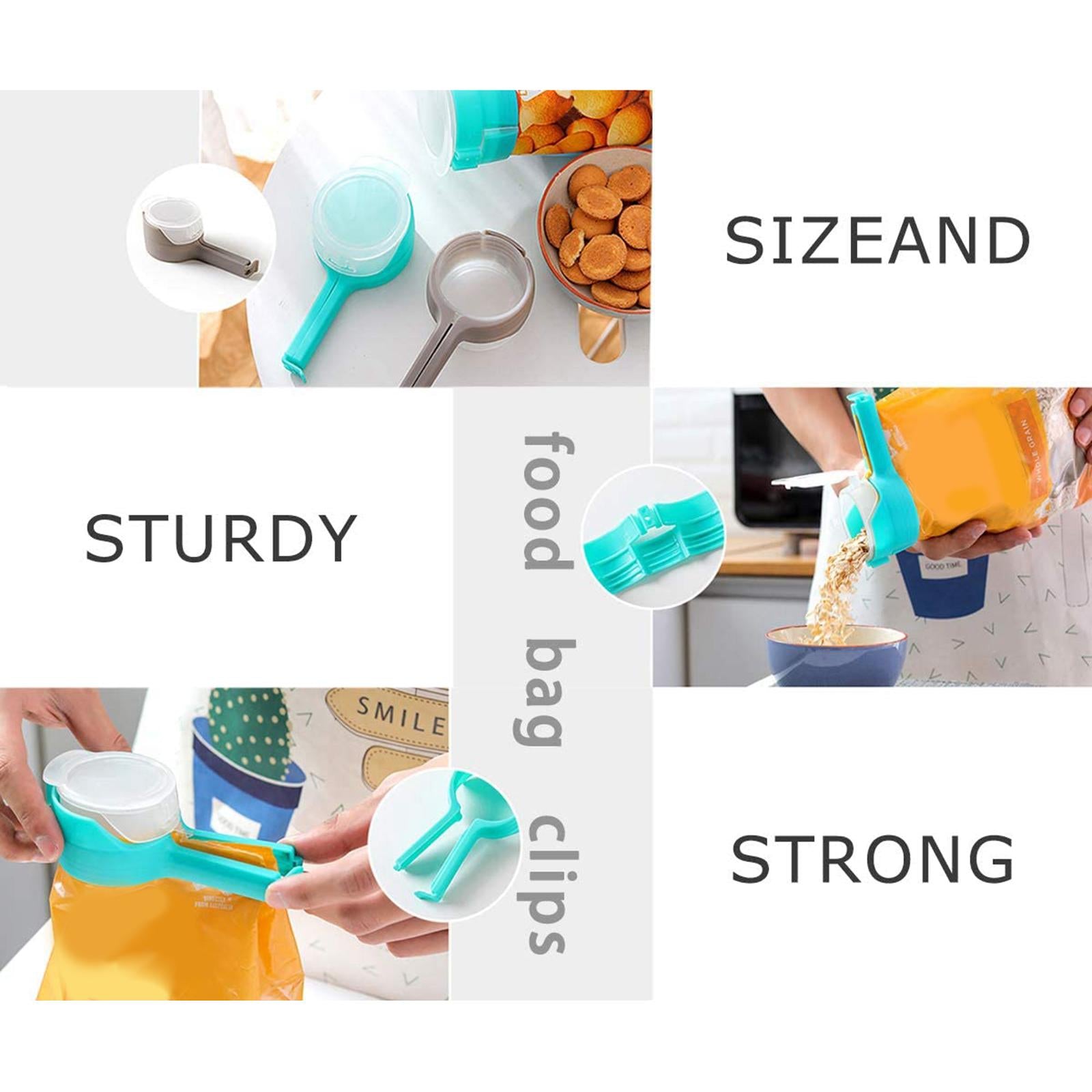 tifunction Food Seal Pour Storage Bag Clips Snack Sealing Moistureproof