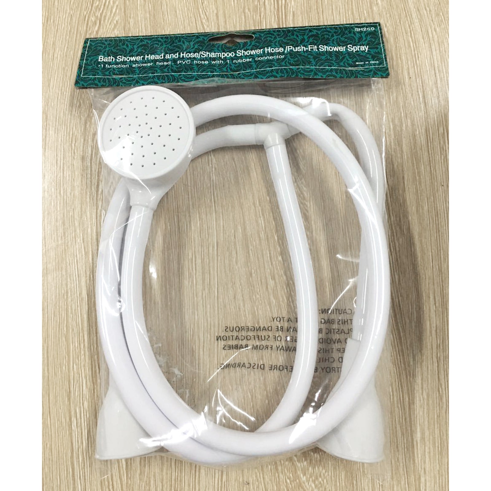 Double Tap Bath Tub Shower Head Hose Push On White Attachment Pet Bath Tool