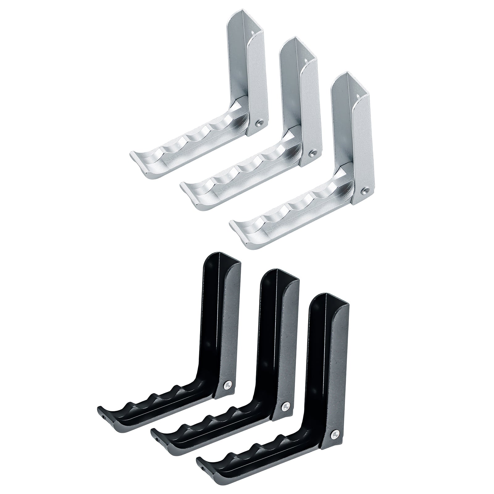 3pcs Aluminum Robe Hanger Hook Durable Wall-mounted Coat Hanger Silver