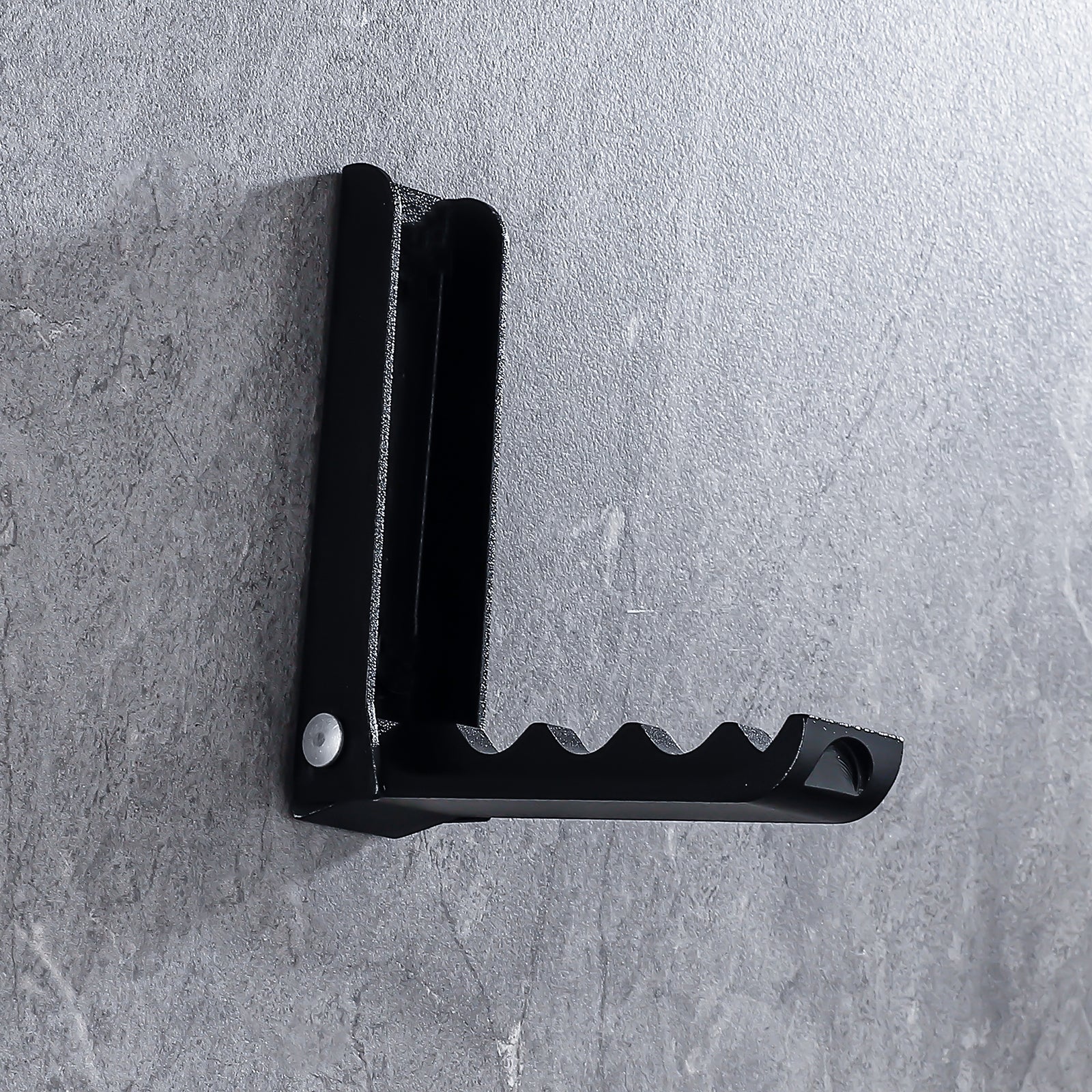 3pcs Aluminum Robe Hanger Hook Durable Wall-mounted Coat Hanger Black