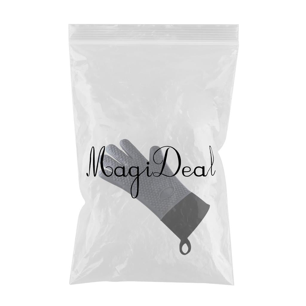 Premium Oven Gloves Insulated Long Anti-scalding Mitts for Cooking gray