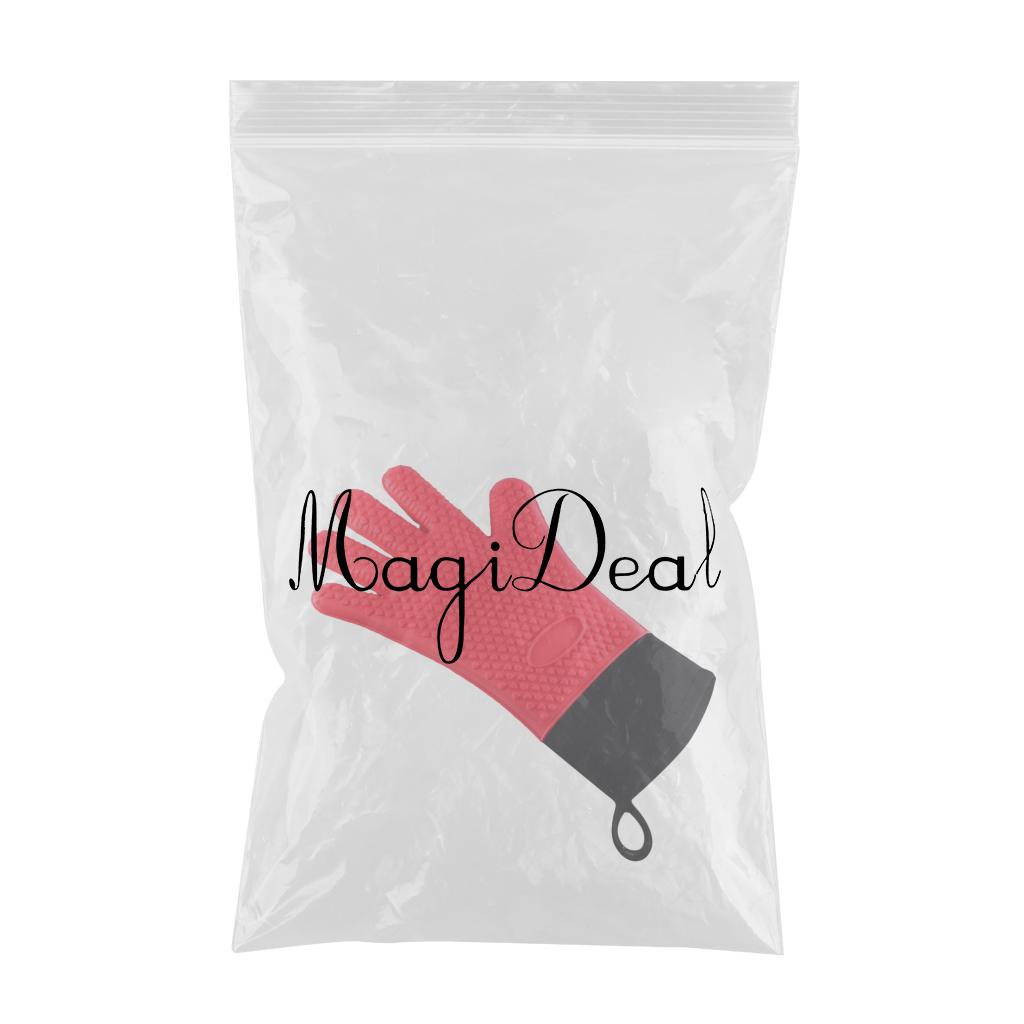 Premium Oven Gloves Insulated Long Anti-scalding Mitts for Cooking red