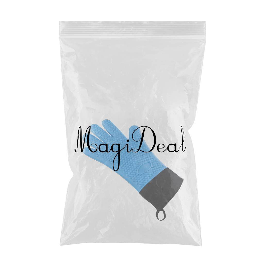 Premium Oven Gloves Insulated Long Anti-scalding Mitts for Cooking blue