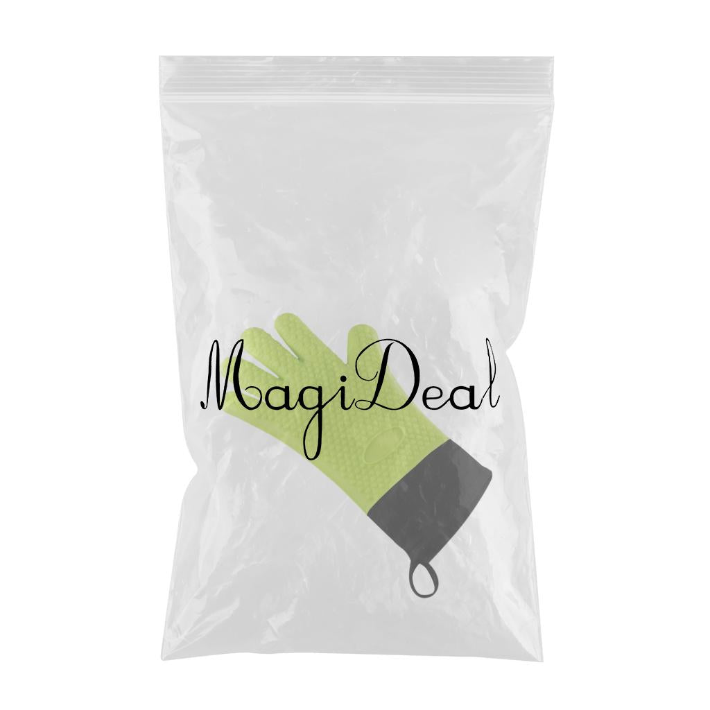 Premium Oven Gloves Insulated Long Anti-scalding Mitts for Cooking green