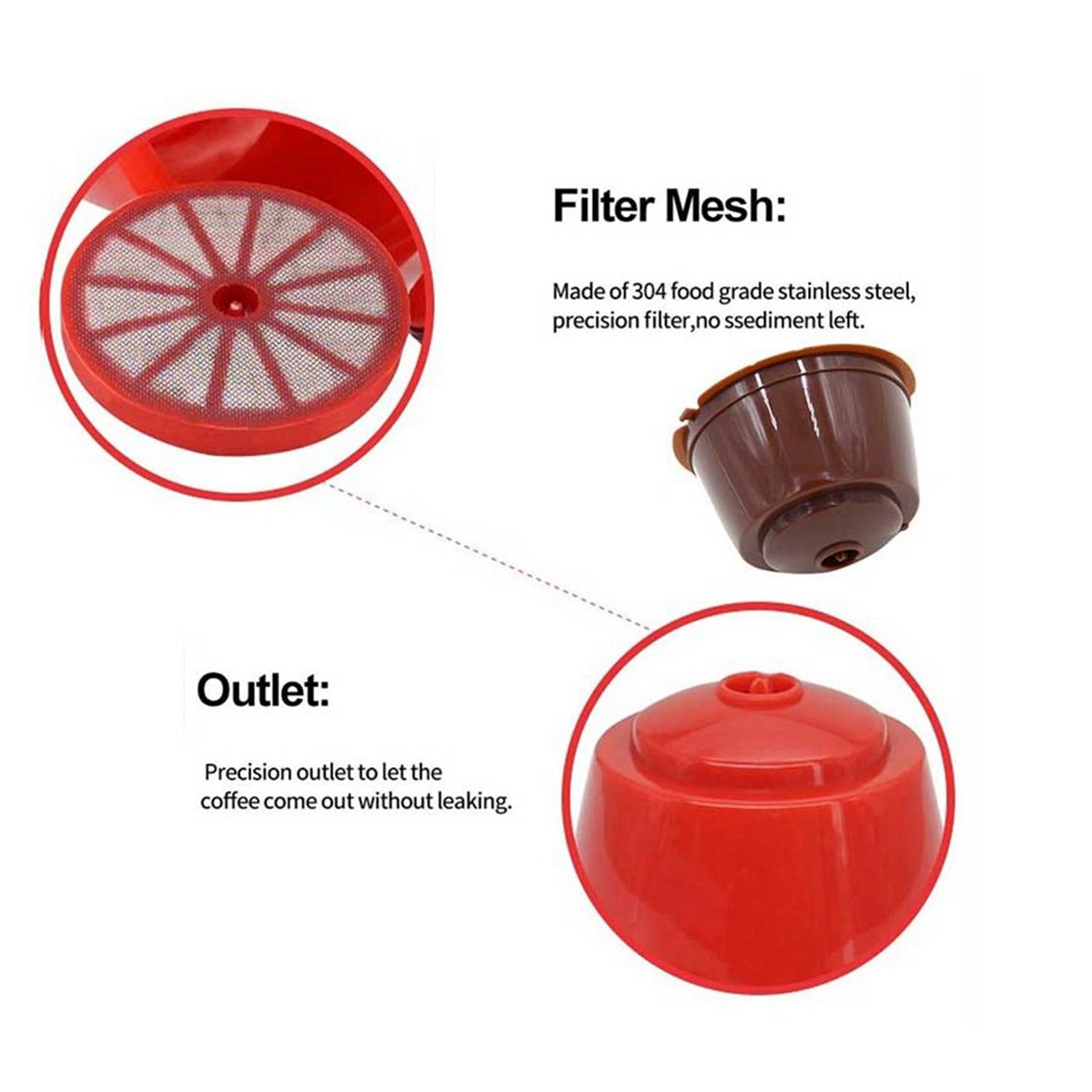 Refillable Reusable Coffee Capsule Pods Cups for Nescafe DolceGusto Red