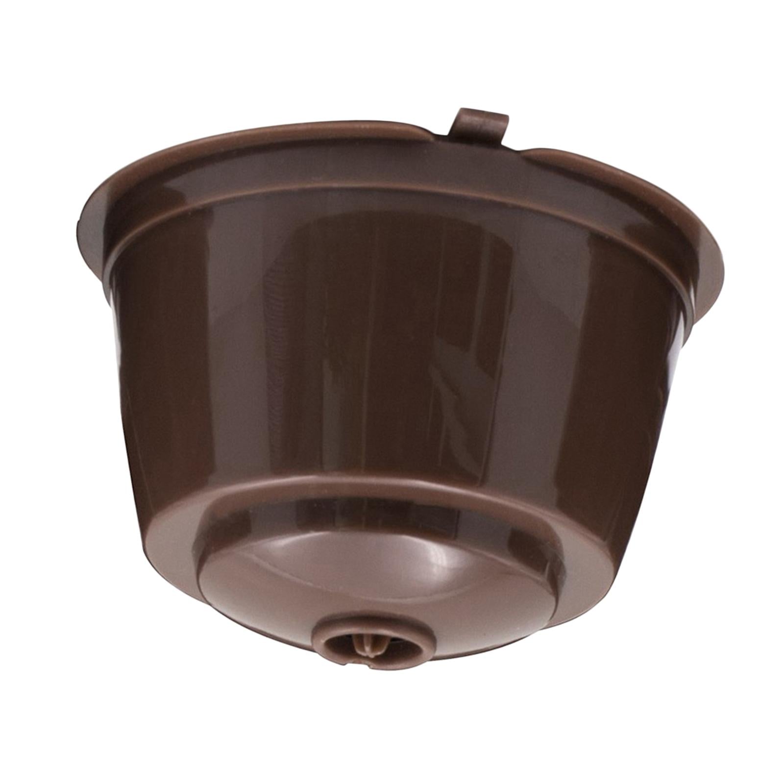 Refillable Reusable Coffee Capsule Pods Cups for Nescafe DolceGusto Brown