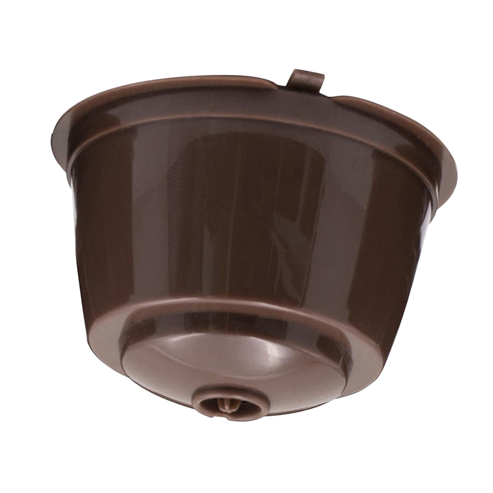 Refillable Reusable Coffee Capsule Pods Cups for Nescafe DolceGusto Brown
