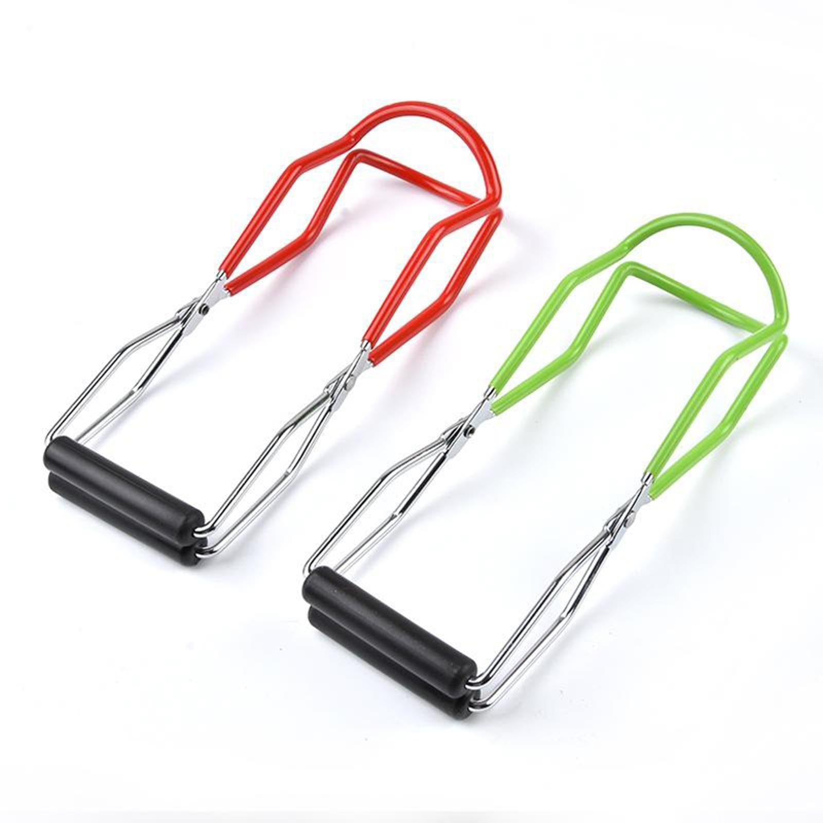 JAR LIFTER COMFORT GRIP CANNING TOOL STAINLESS STEEL TONGS Red