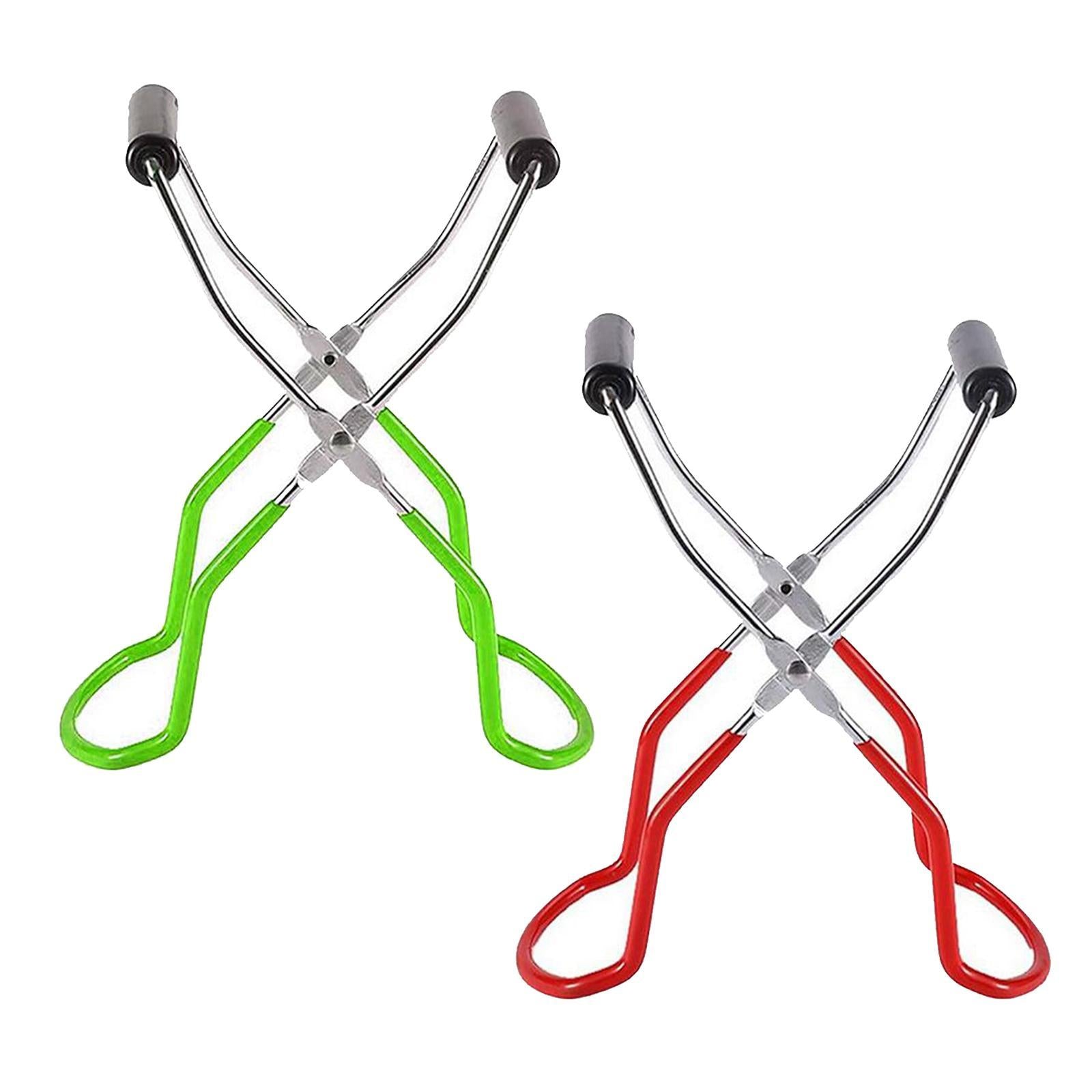 JAR LIFTER COMFORT GRIP CANNING TOOL STAINLESS STEEL TONGS Red