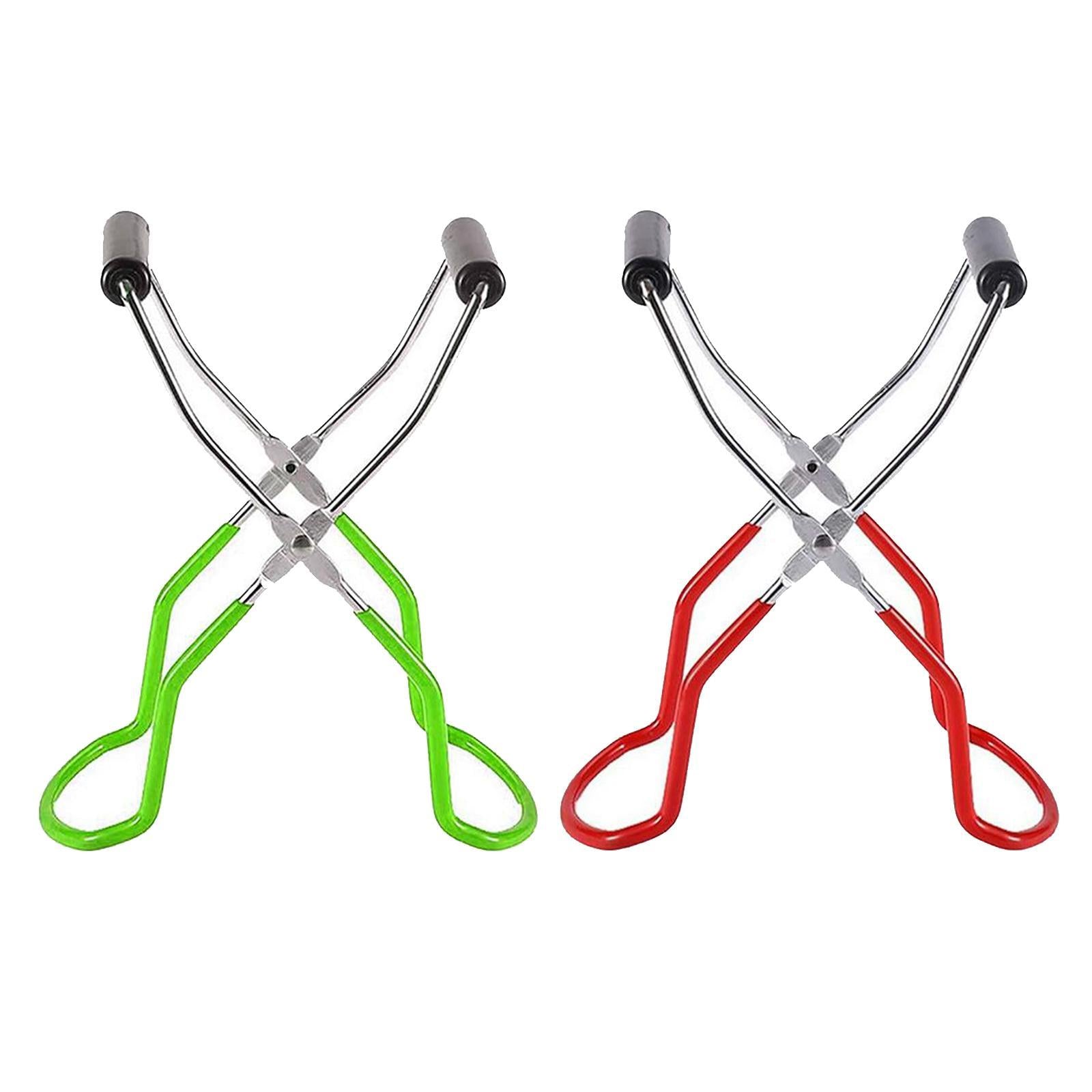 JAR LIFTER COMFORT GRIP CANNING TOOL STAINLESS STEEL TONGS Red