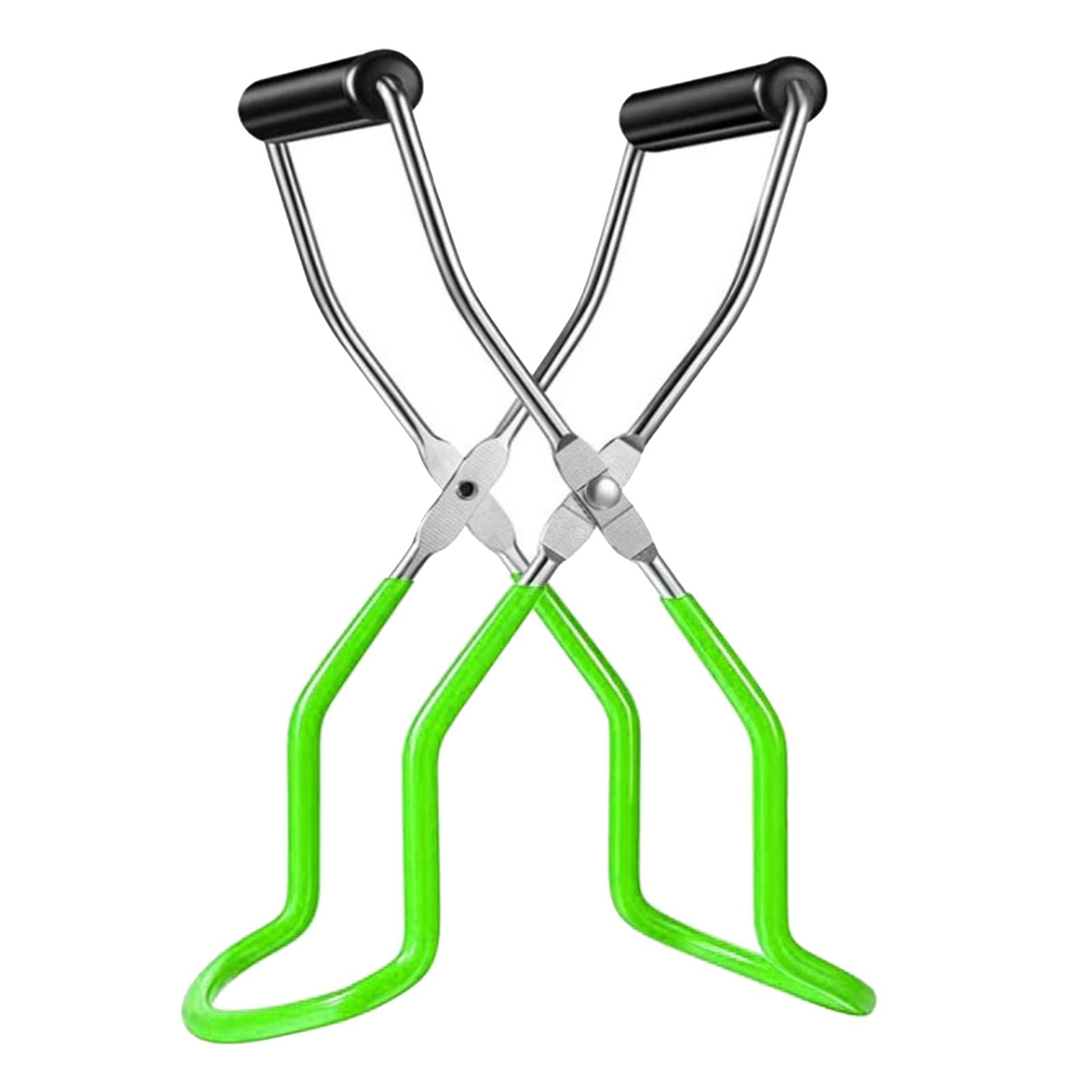JAR LIFTER COMFORT GRIP CANNING TOOL STAINLESS STEEL TONGS Green