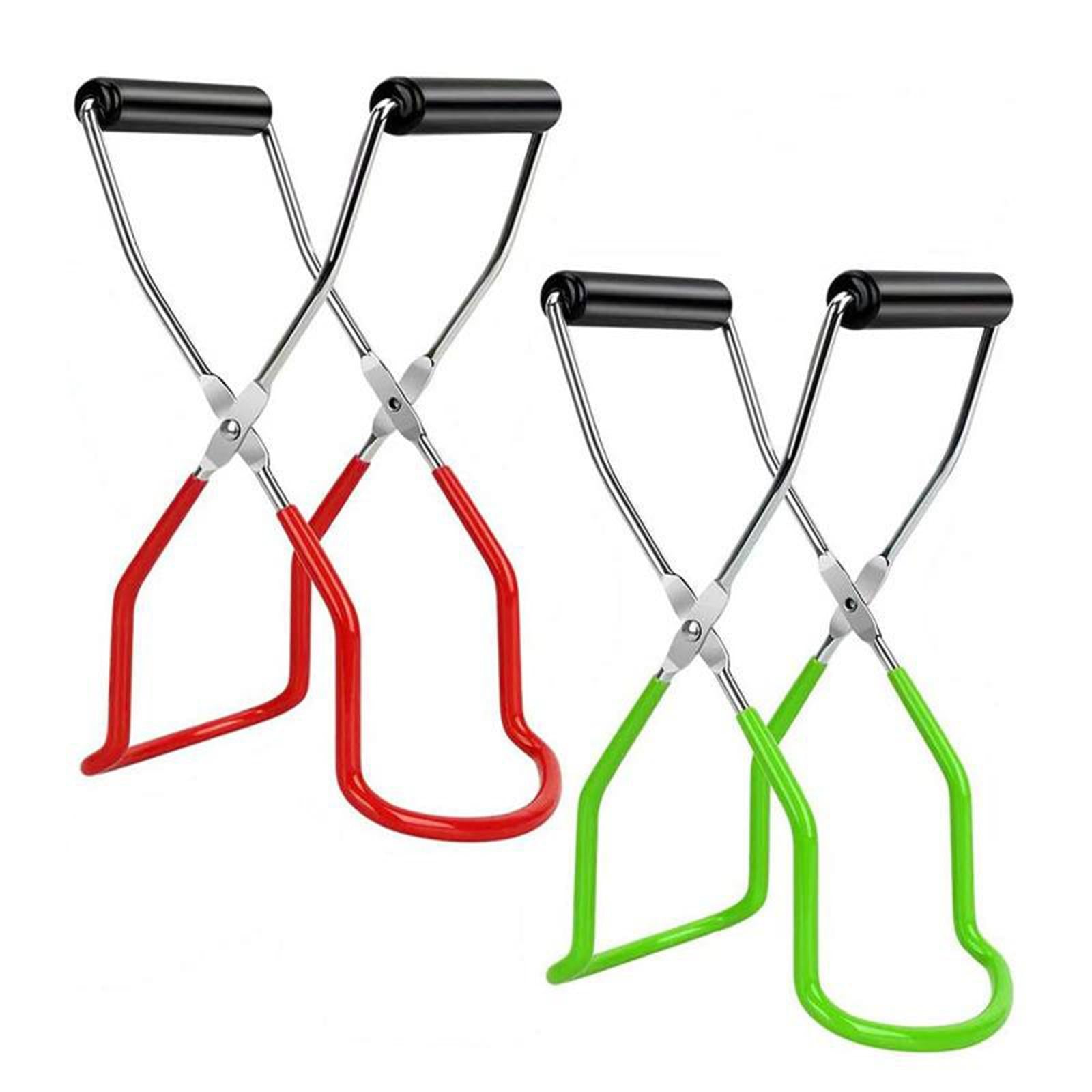 JAR LIFTER COMFORT GRIP CANNING TOOL STAINLESS STEEL TONGS Green