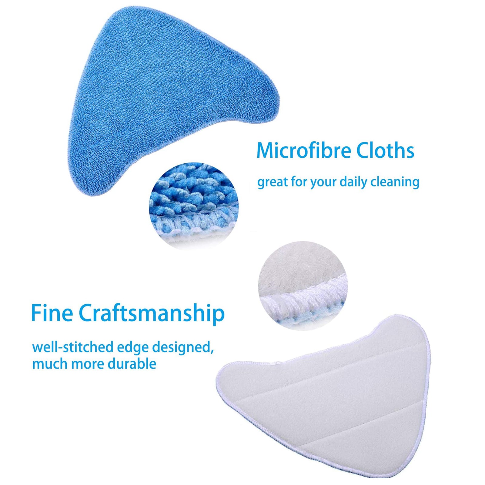 3 Pieces of Triangular Steam Mop Pads for VAX S85-CM S7 S86-SF-CC S86-SF-C