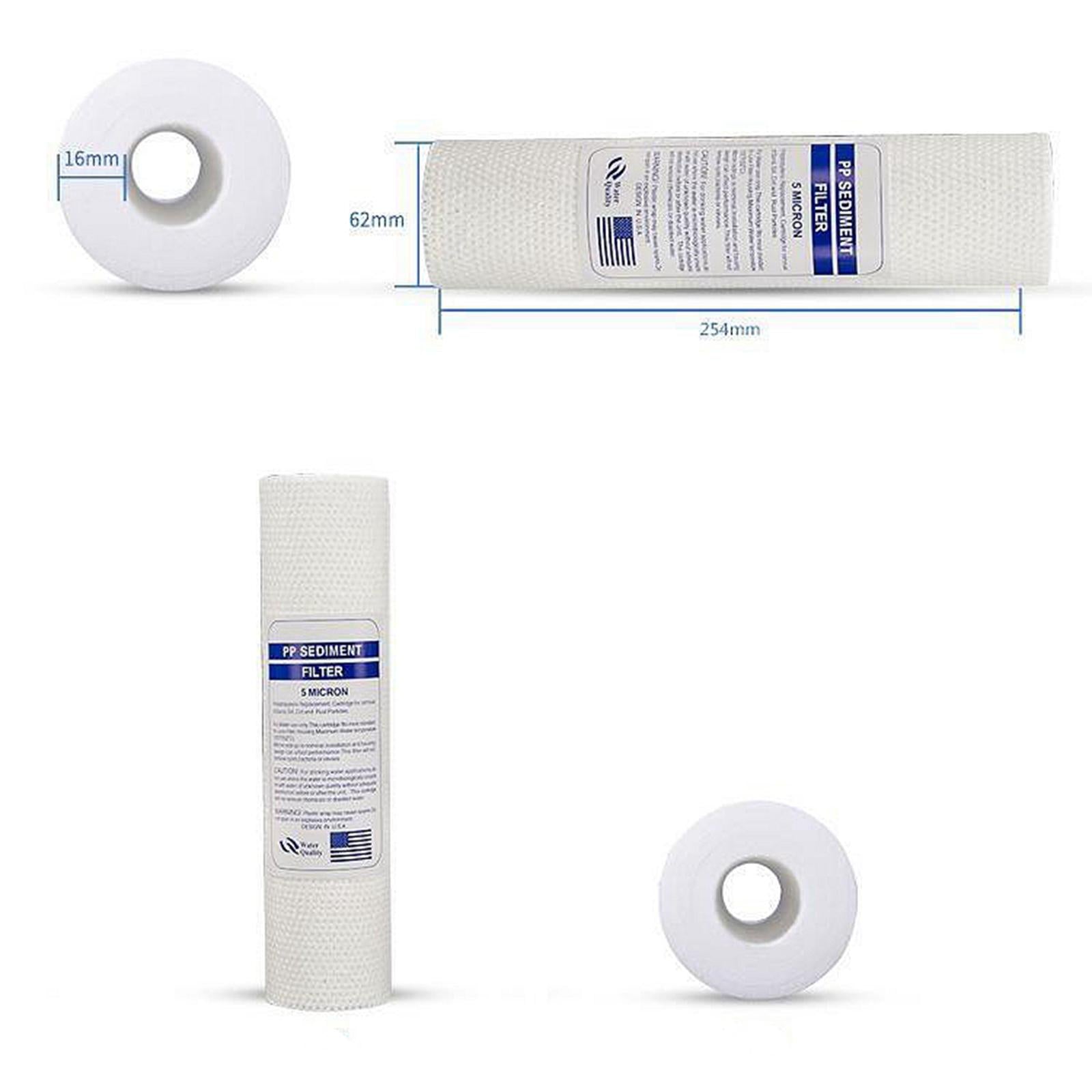 10x2.5" 120g PP Sediment Water Filter House Cartridge Reverse Osmosis 5 Micron"