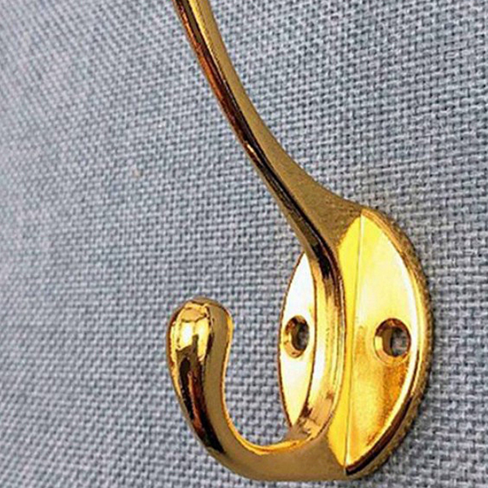 4x Wall-mounted Clothes Coat Hooks Key Towel Hanger Bathroom Bedroom Golden