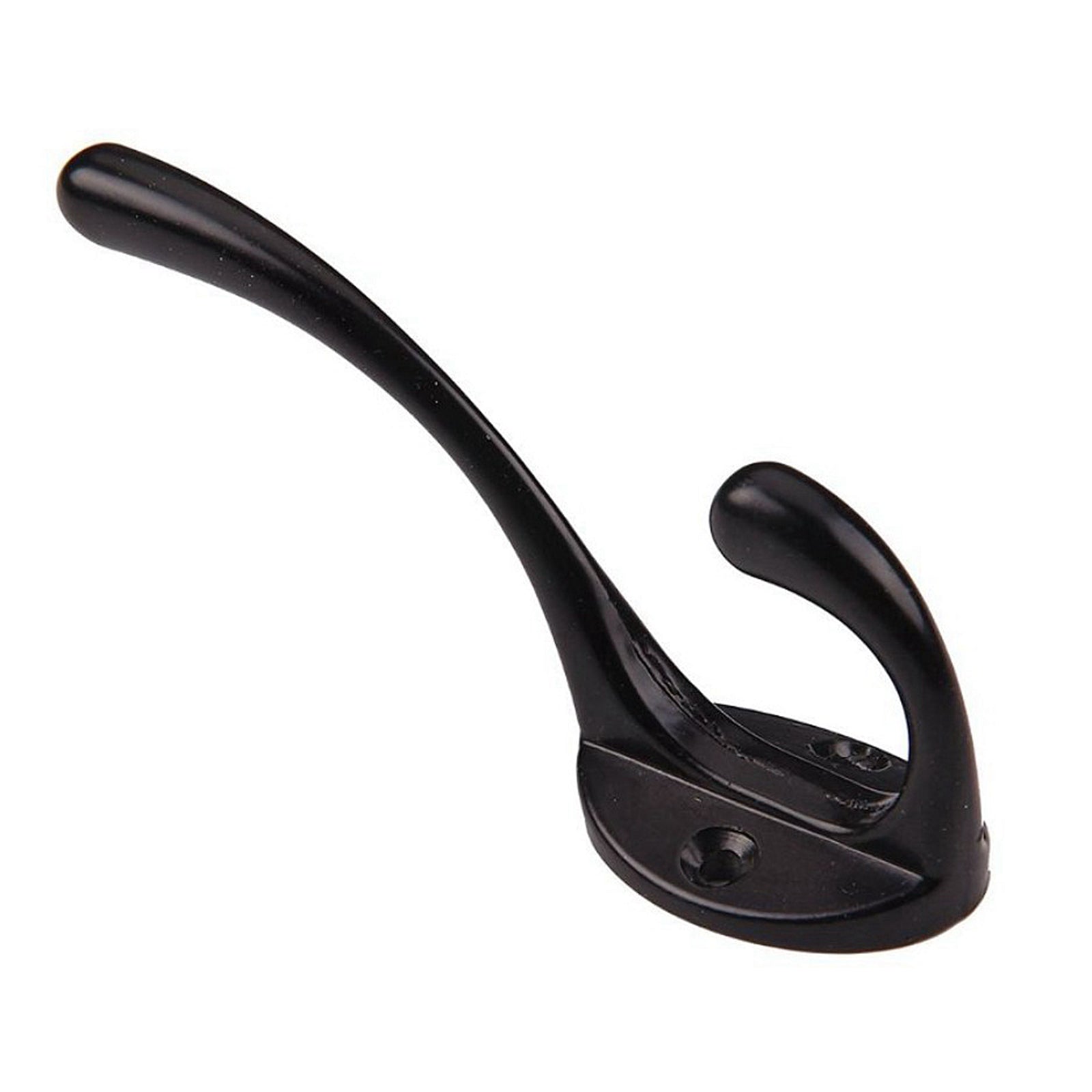 4x Wall-mounted Clothes Coat Hooks Key Towel Hanger Bathroom Bedroom Black