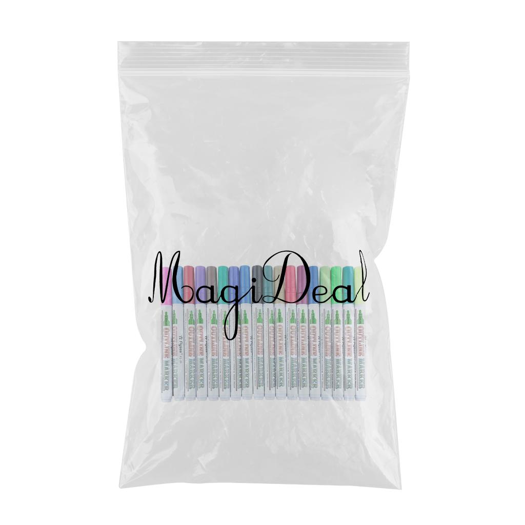 Paint Pens Sets Fine Art Marker Metal Glass Rock Waterproof 18 Colors
