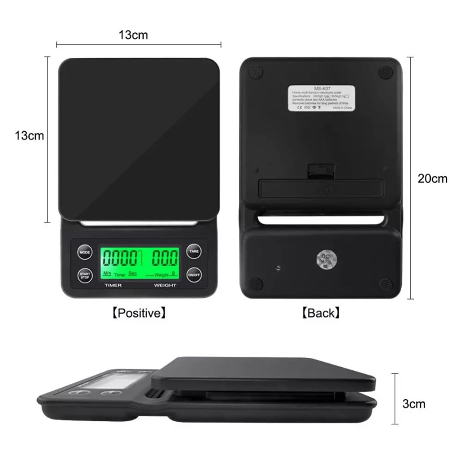Coffee Scale with Timer Pour Over Coffee Espresso Scale 5kg without Battery