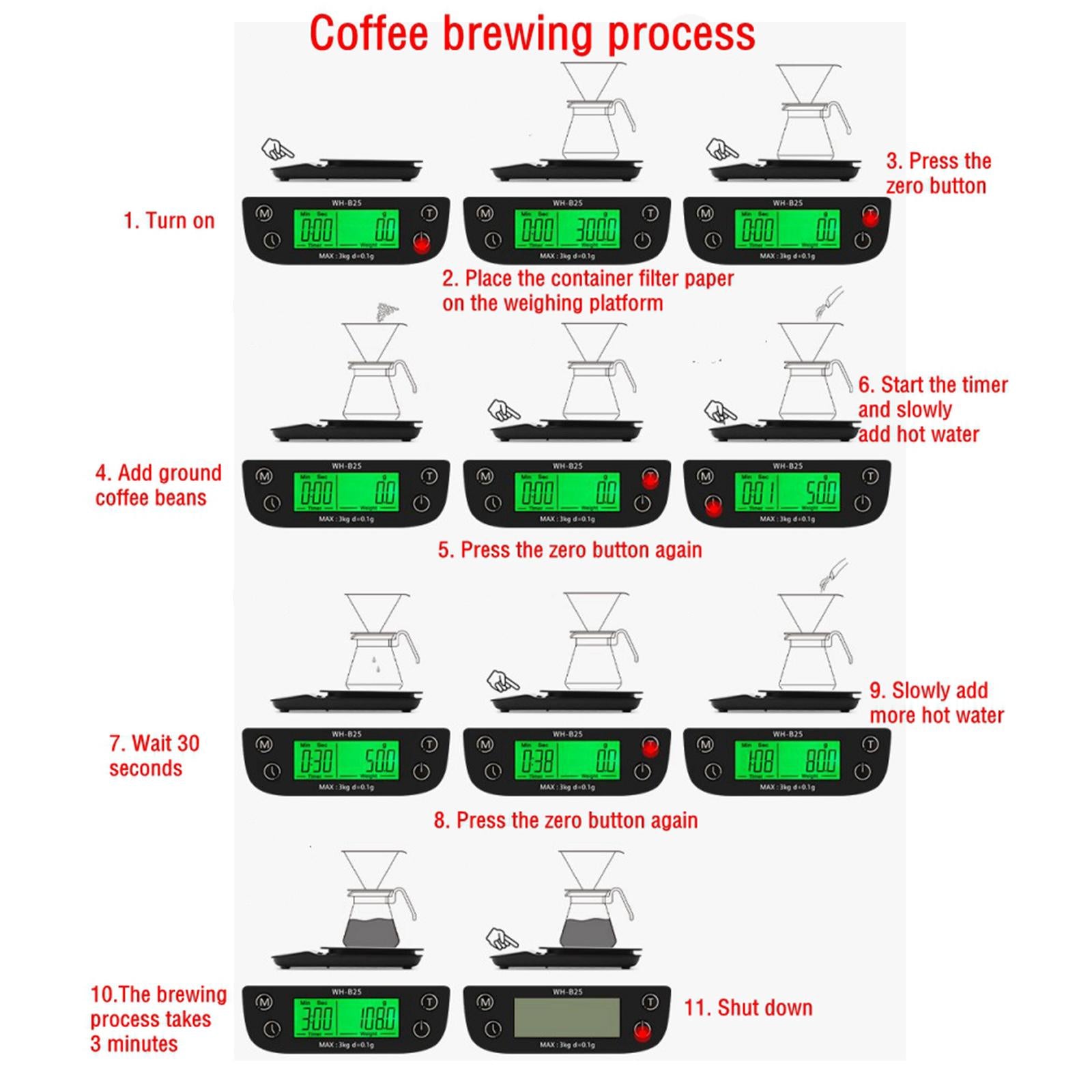 Coffee Scale with Timer Pour Over Coffee Scale Timer Scale with Timer