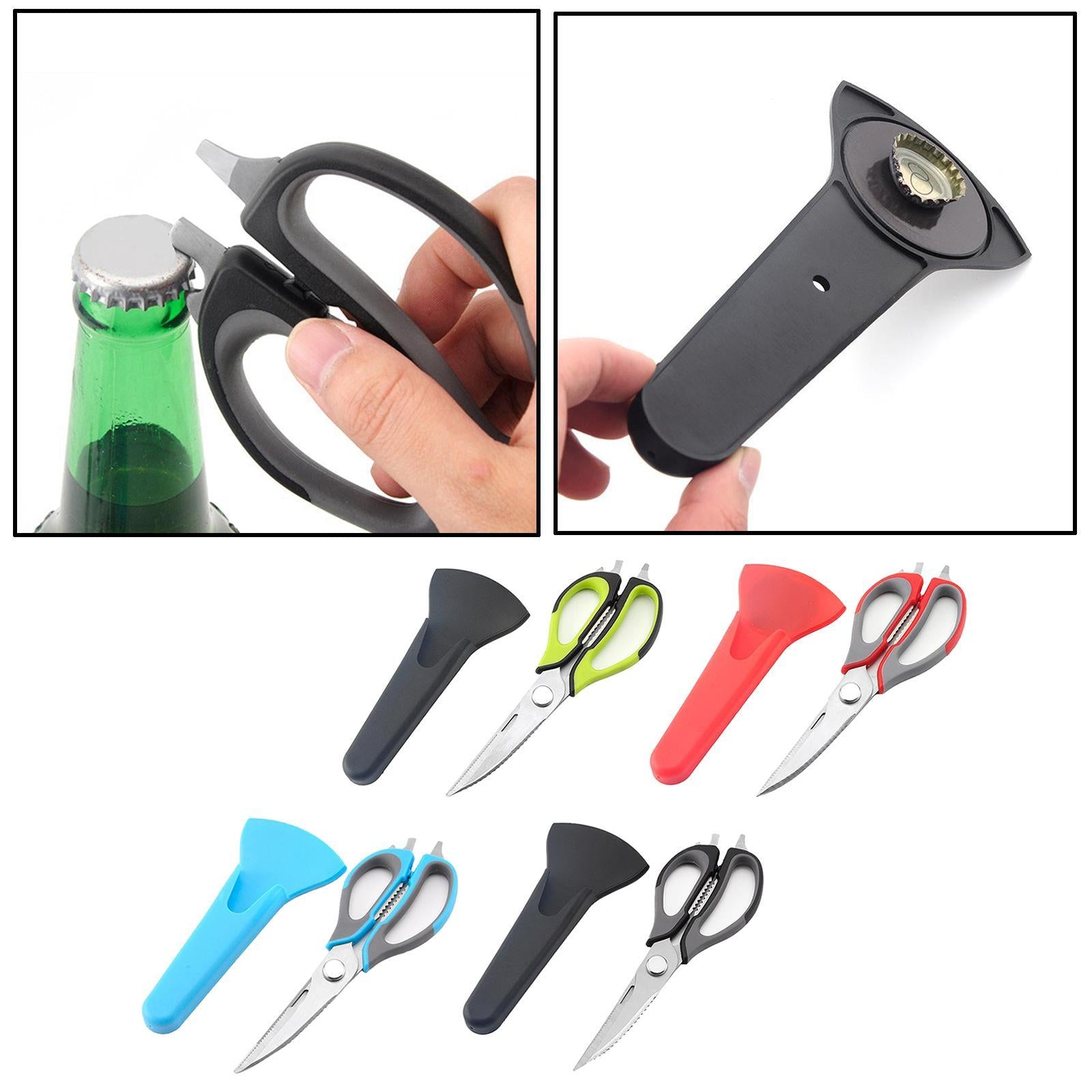 Kitchen Scissors Knife For Fish Chicken Bone Vegetables Cutter Shears Blue