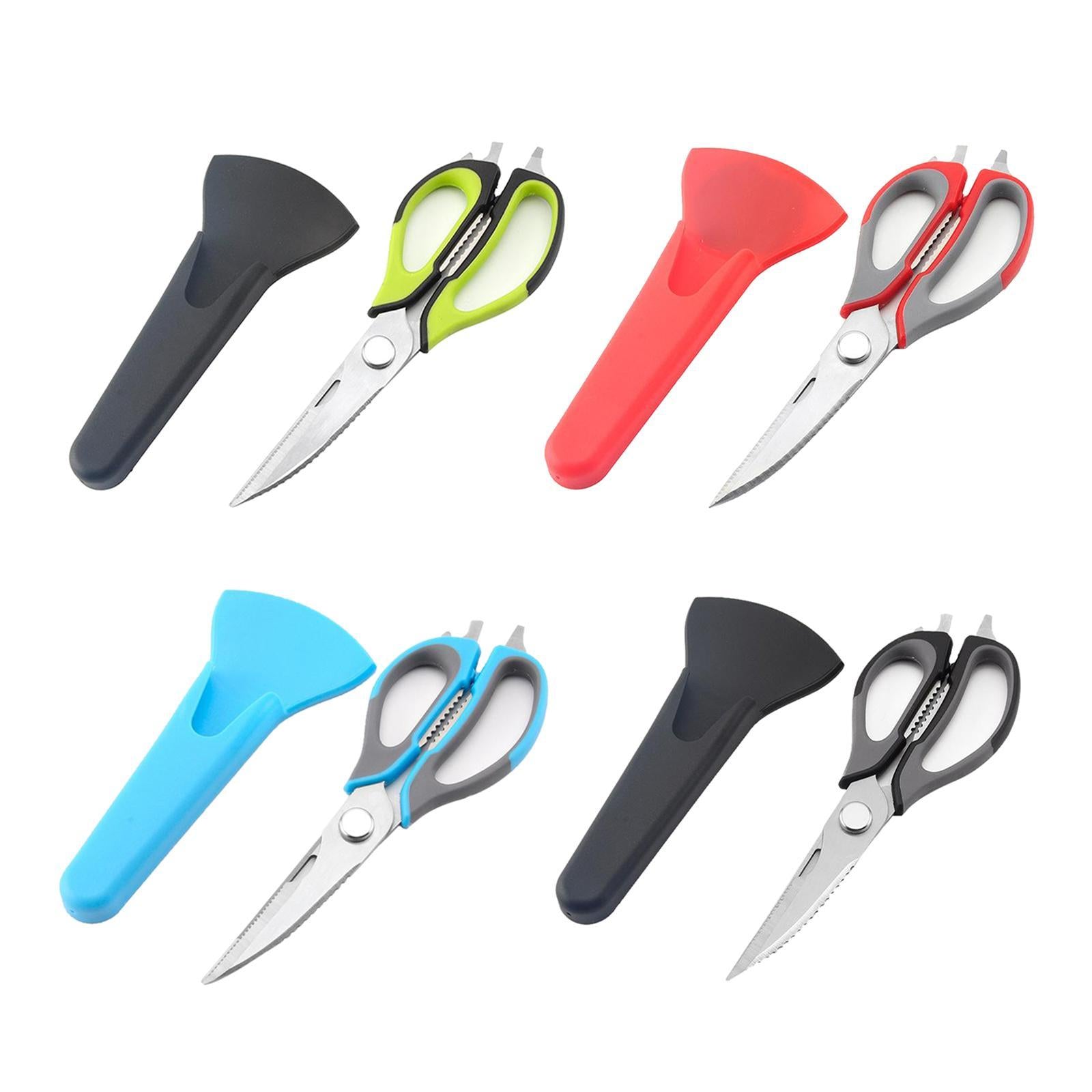 Kitchen Scissors Knife For Fish Chicken Bone Vegetables Cutter Shears Blue