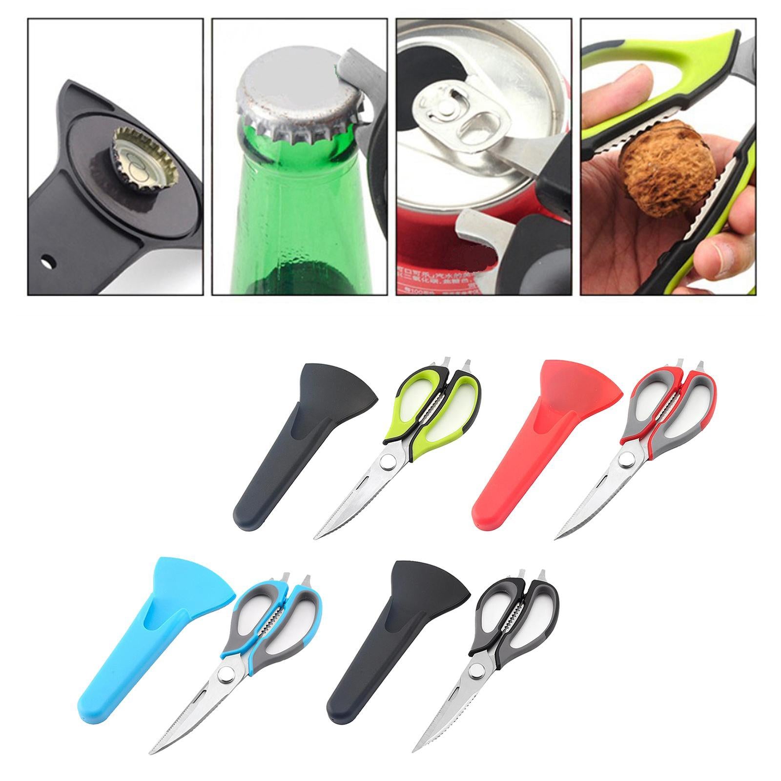 Kitchen Scissors Knife For Fish Chicken Bone Vegetables Cutter Shears Blue