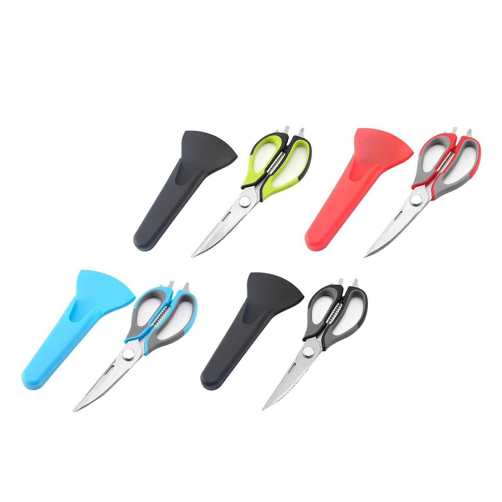 Kitchen Scissors Knife For Fish Chicken Bone Vegetables Cutter Shears Blue