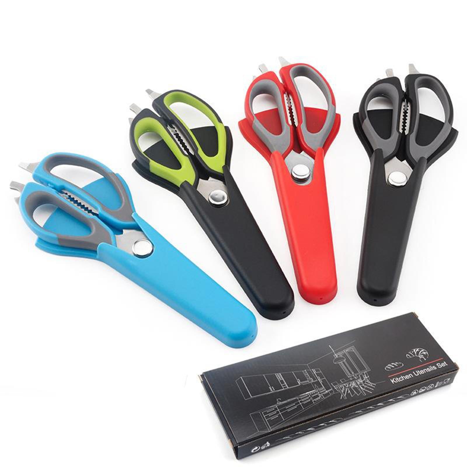 Kitchen Scissors Knife For Fish Chicken Bone Vegetables Cutter Shears Green