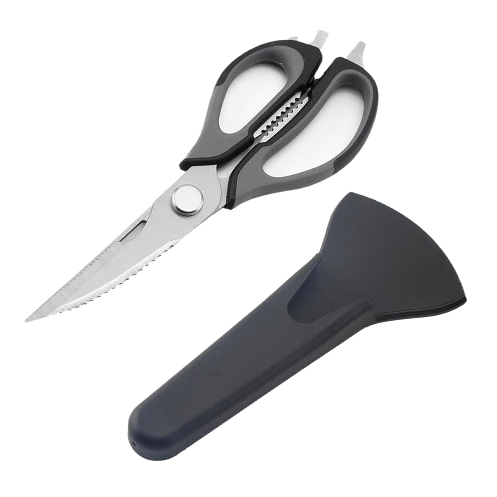 Kitchen Scissors Knife For Fish Chicken Bone Vegetables Cutter Shears Black
