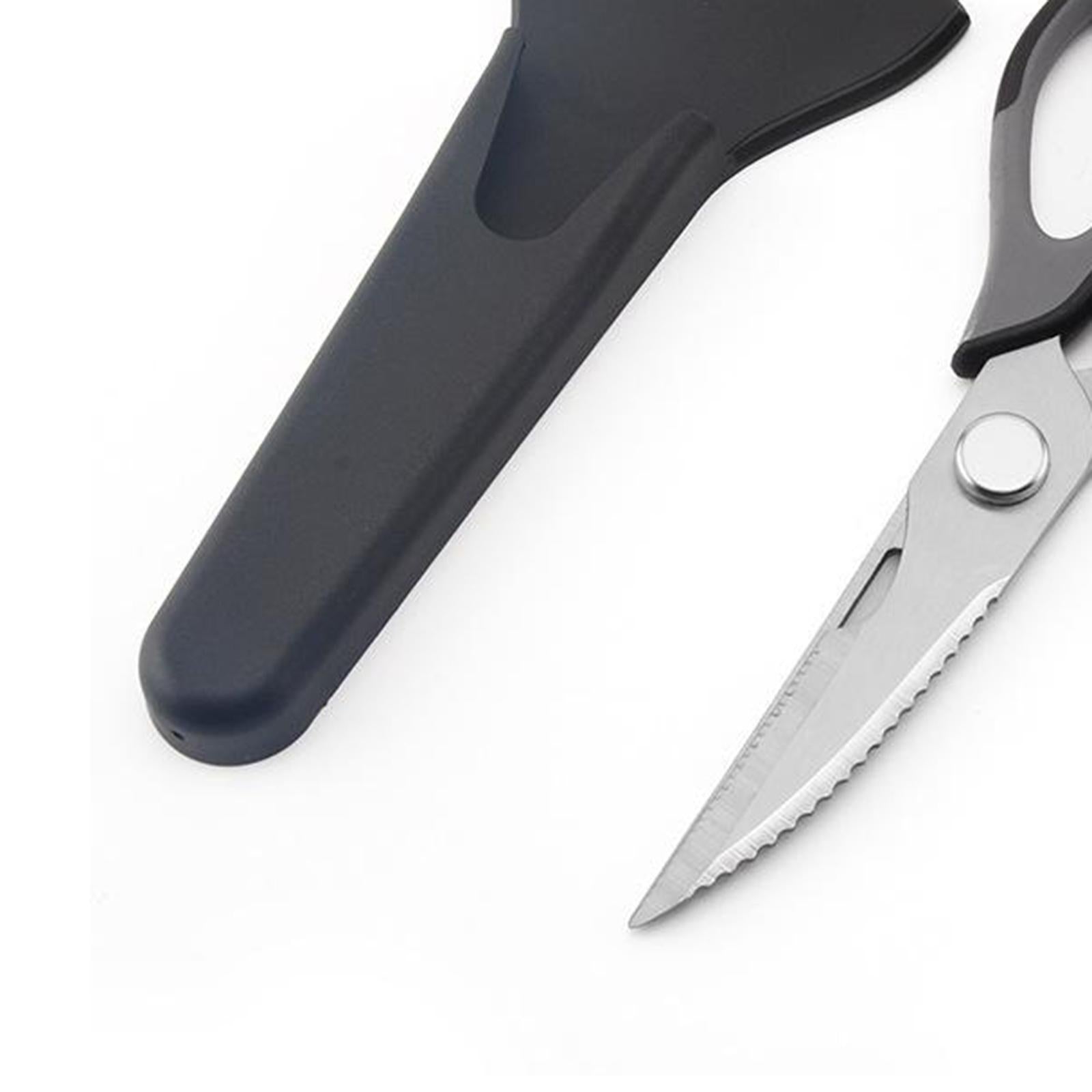 Kitchen Scissors Knife For Fish Chicken Bone Vegetables Cutter Shears Black