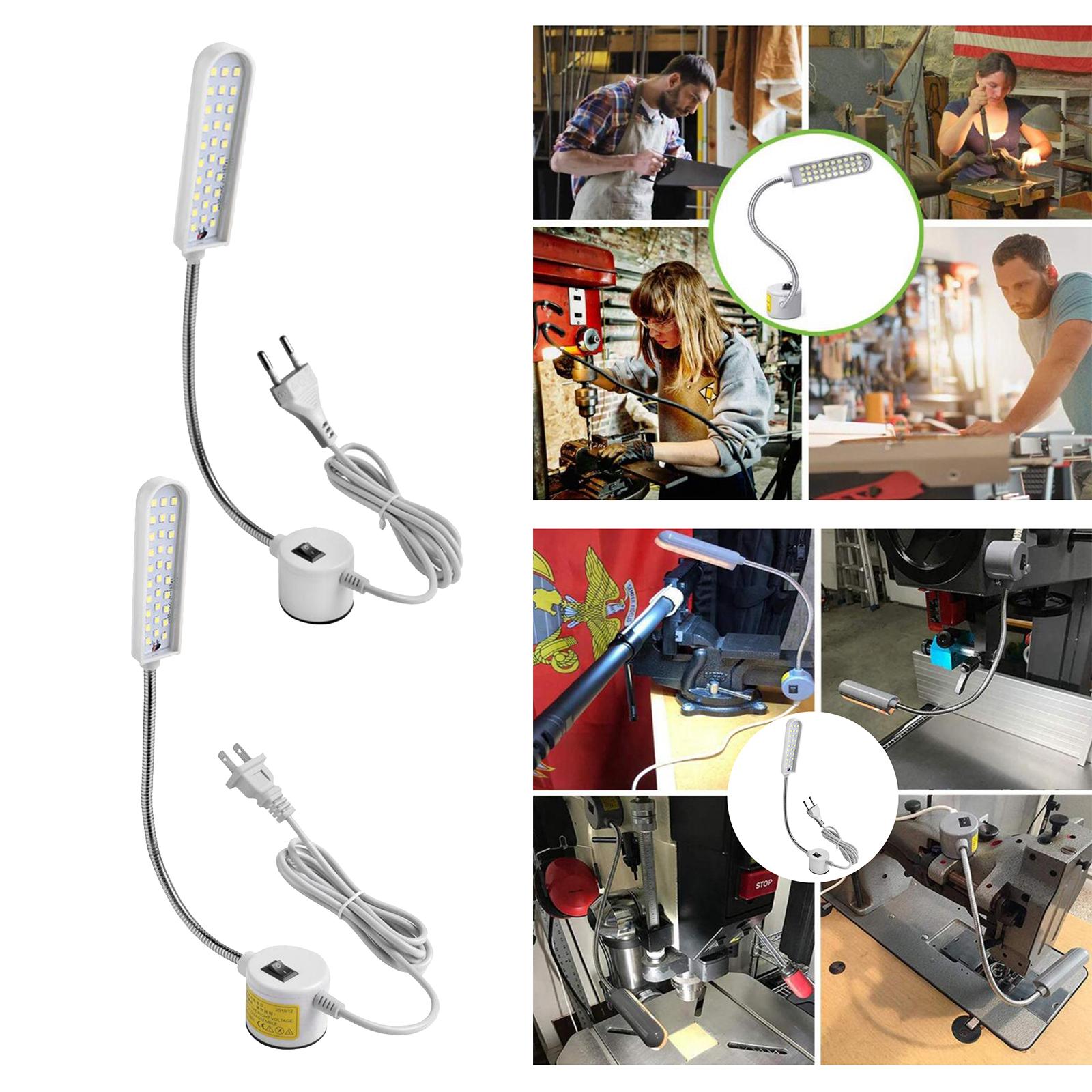 Industrial Sewing Machine Table Top LED Bright Lamp Flexible Gooseneck Lamp